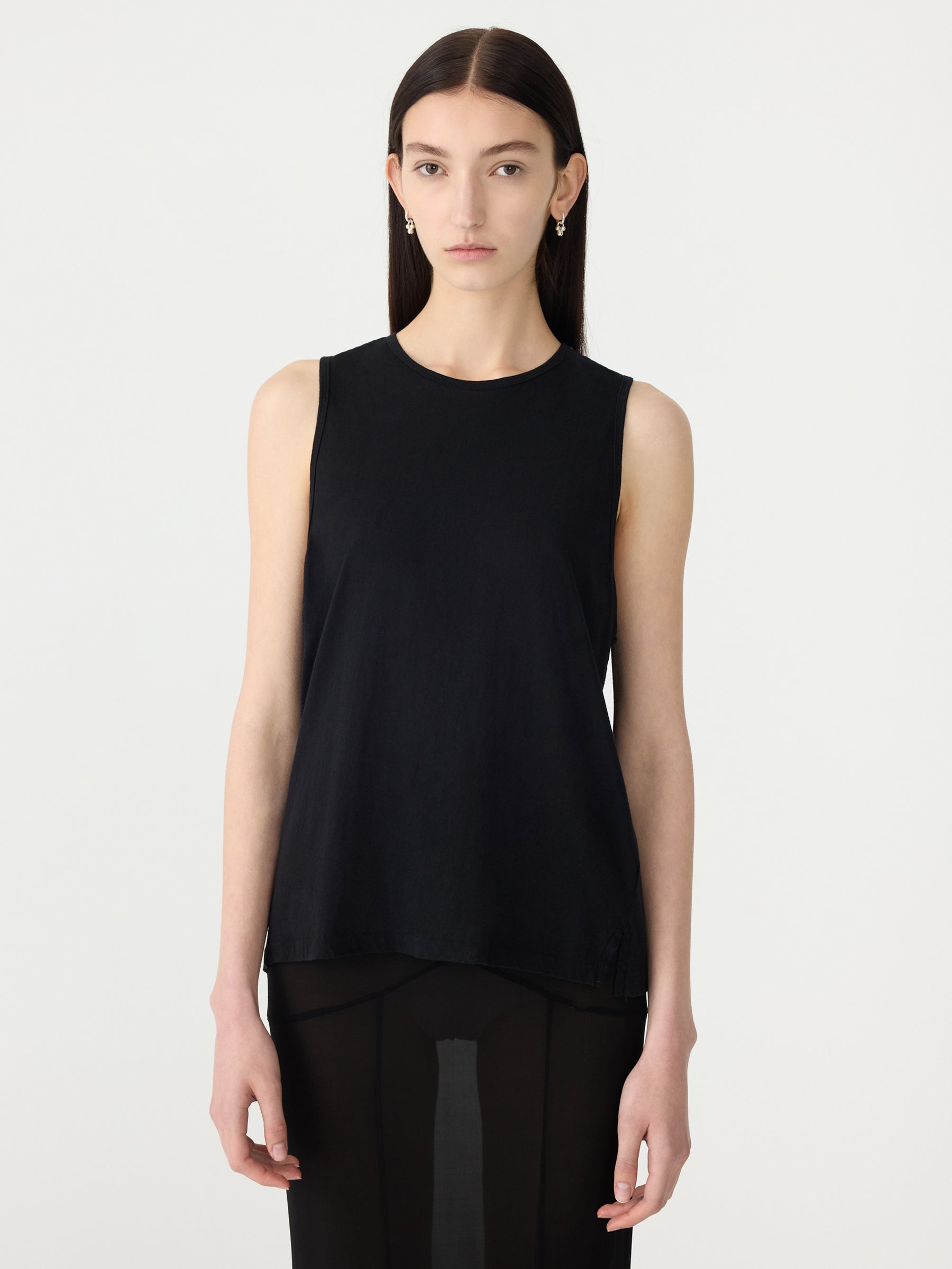 Fine Bind Athletic Tank in Black
