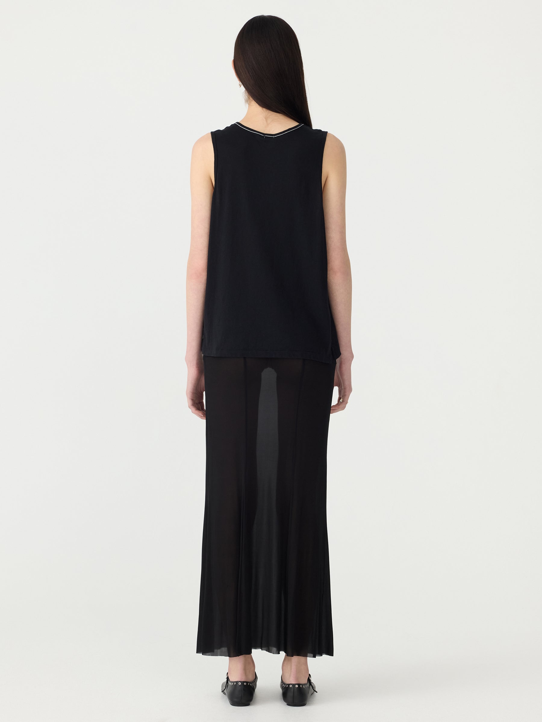 Fine Bind Athletic Tank in Black
