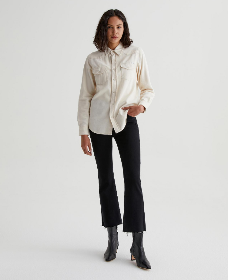 NWT Farrah Boot Crop in Gallery White