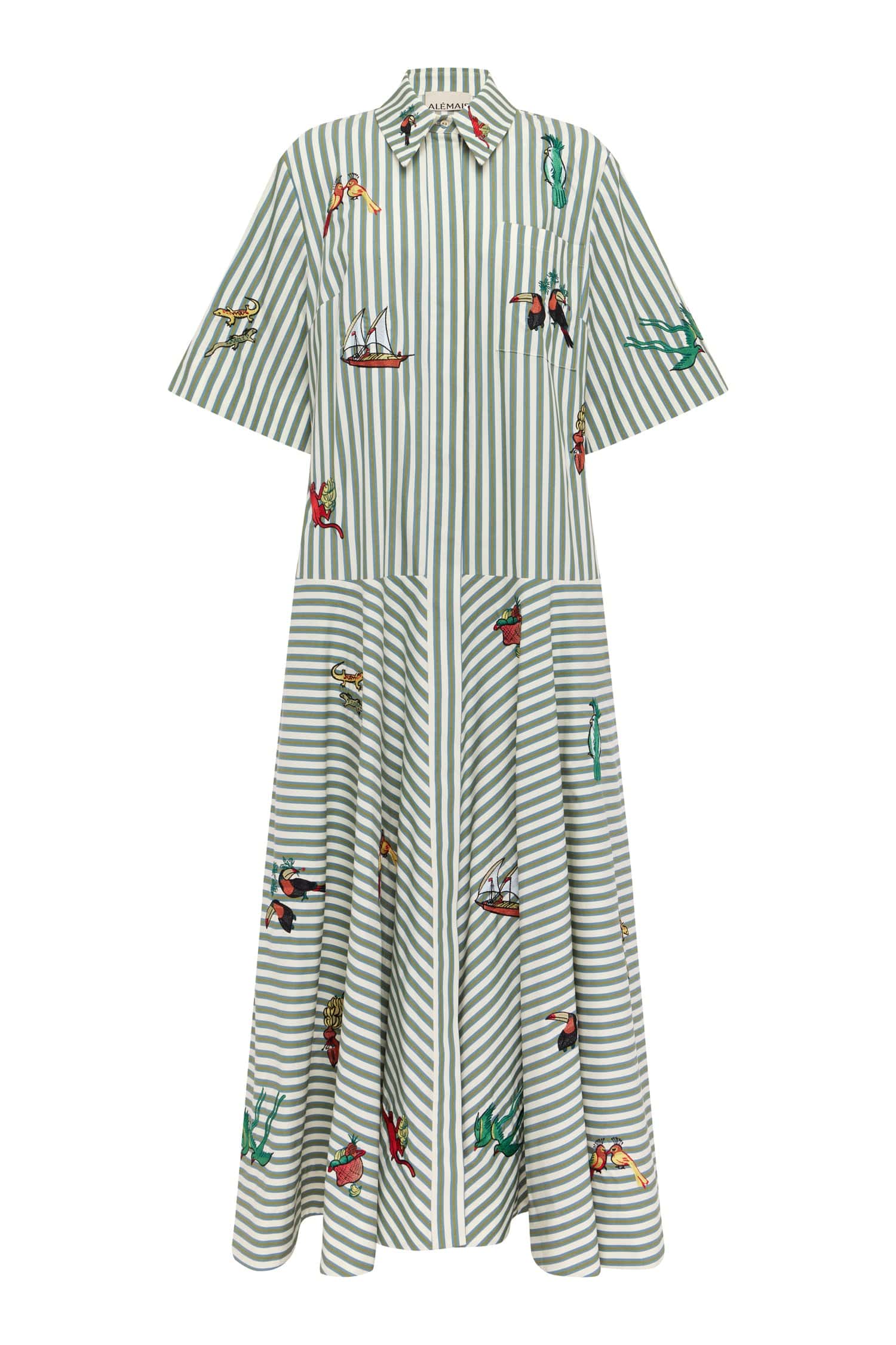 Bisou Embroidered Shirtdresss