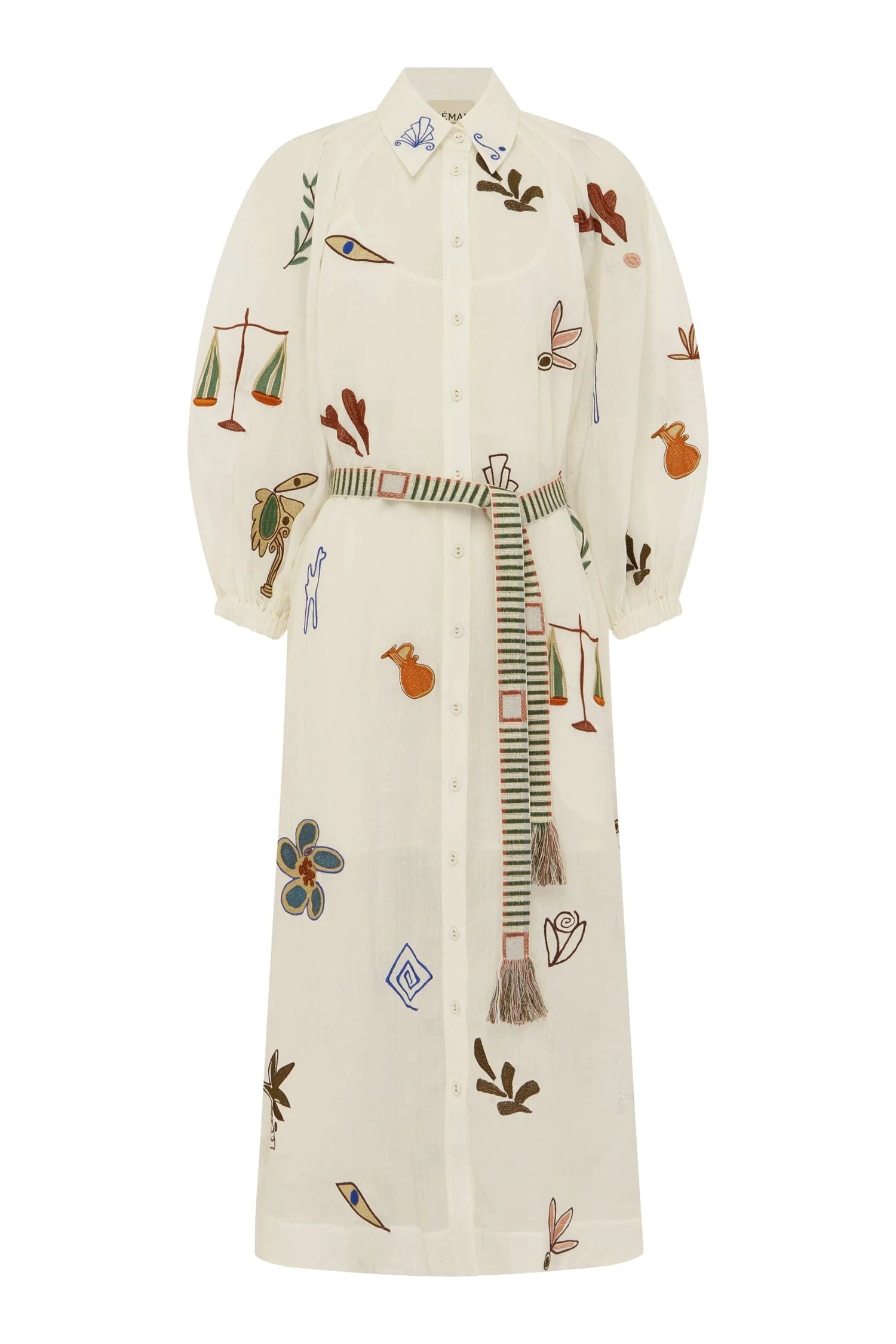 Mina Embroidered Shirtdress