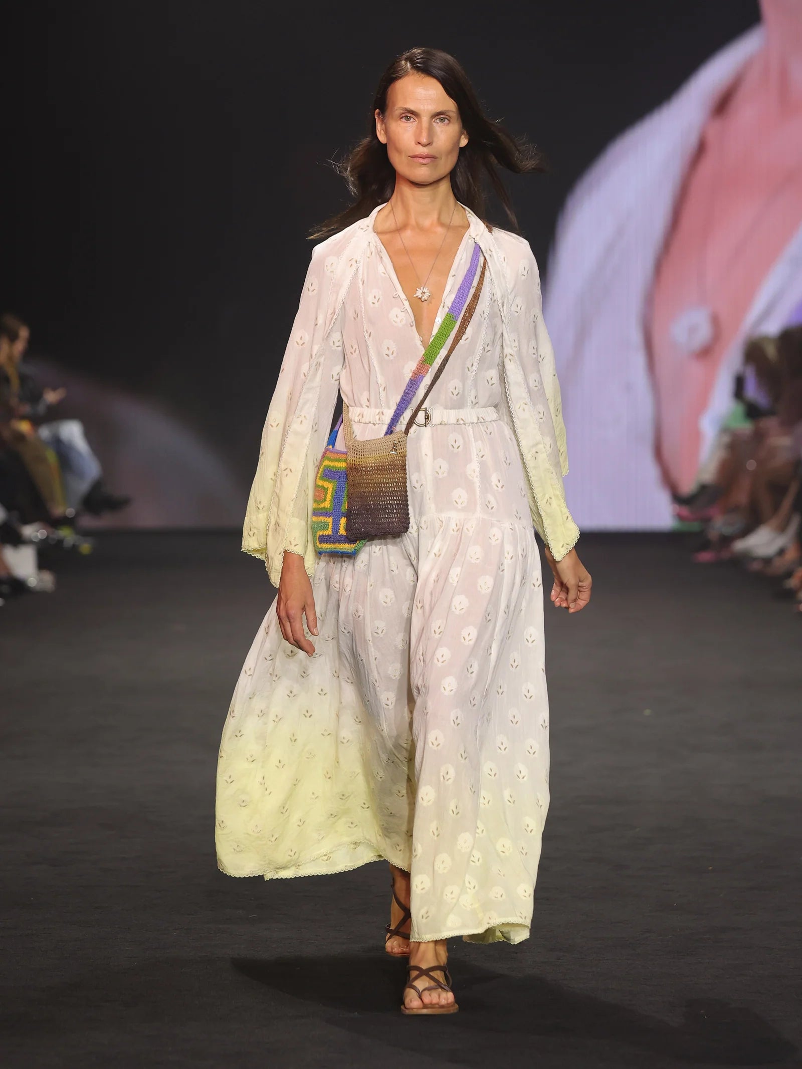 Vespara Wide Sleeve Maxi Dress