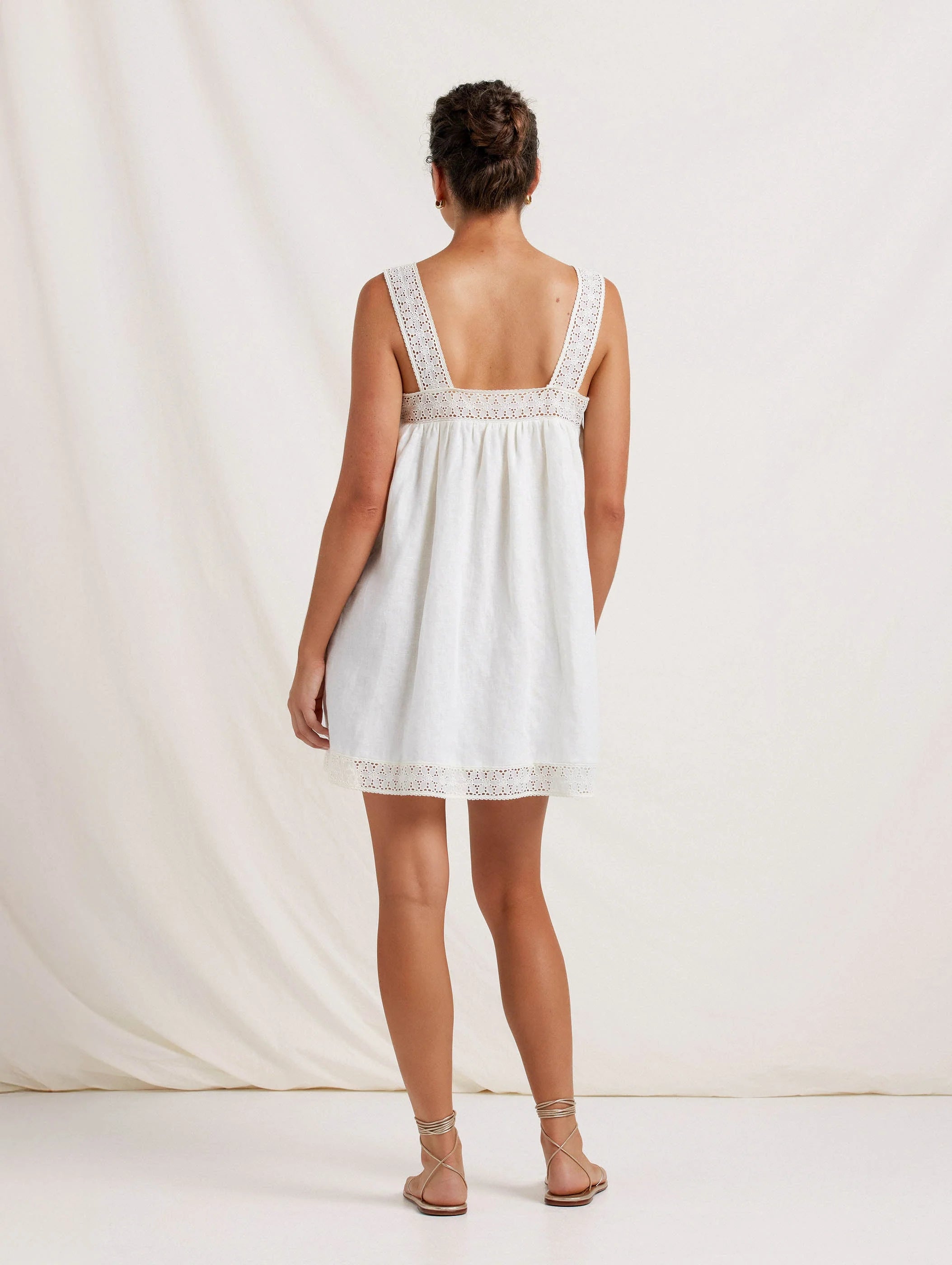Broderie Dress in Gardenia