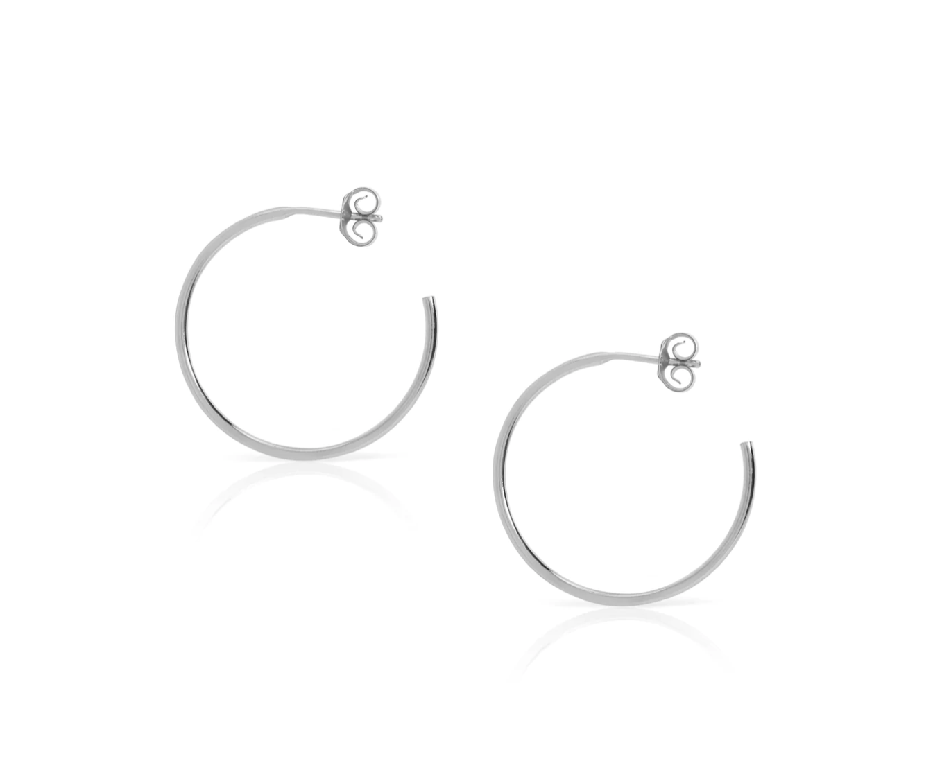 Bene Hoops Sterling Silver 25mm