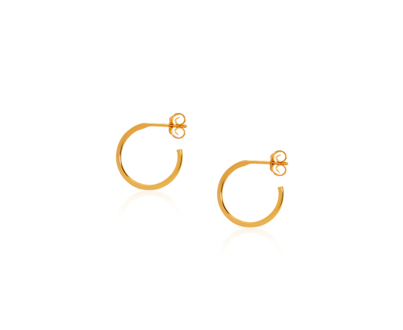 Petite Bene Hoops 14kt Gold 12mm
