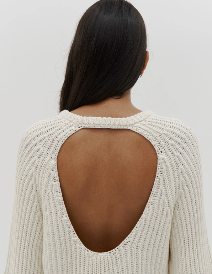 Open Back Knit Ivory