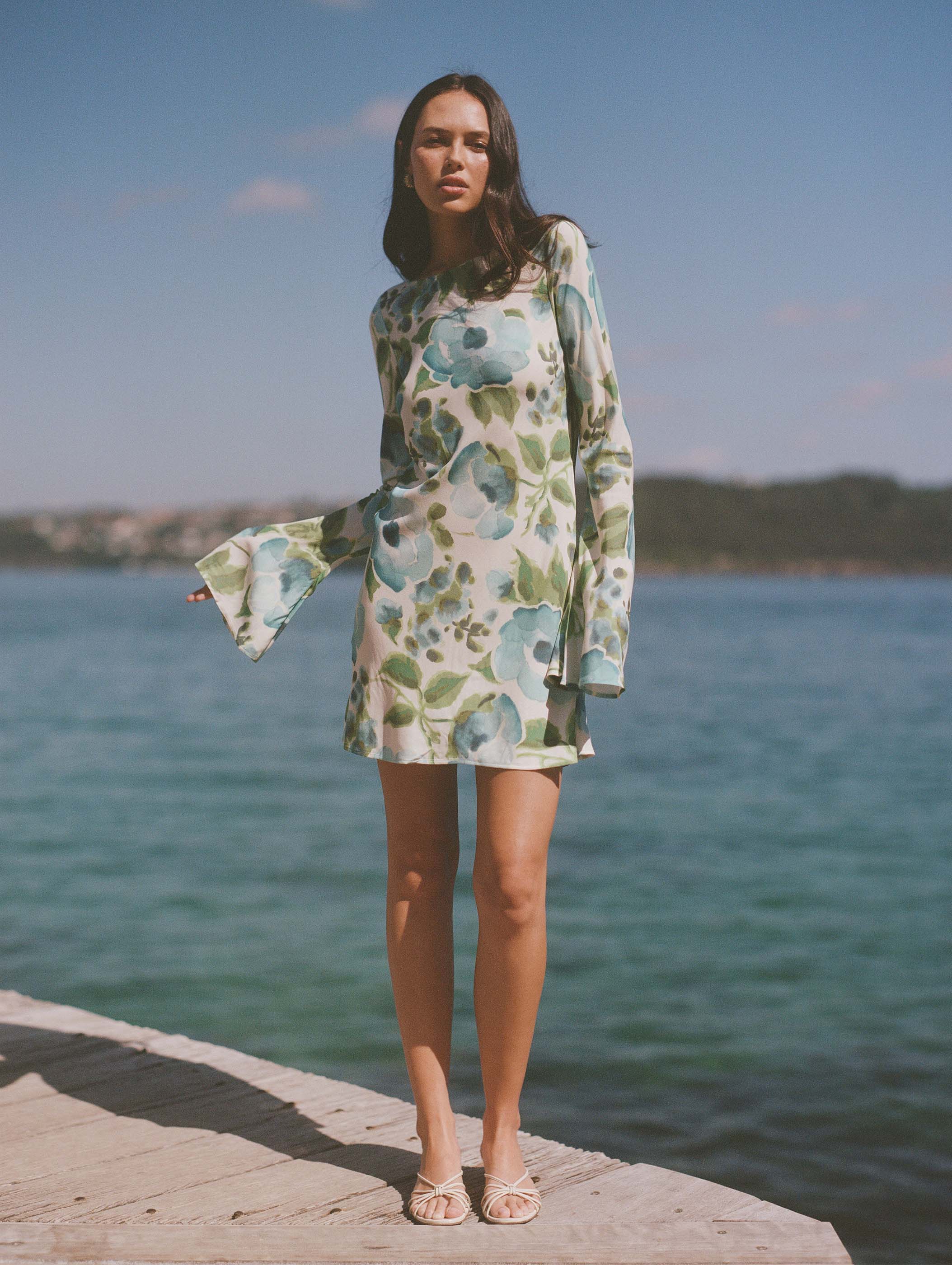 Memento Long Sleeve Dress in Isles