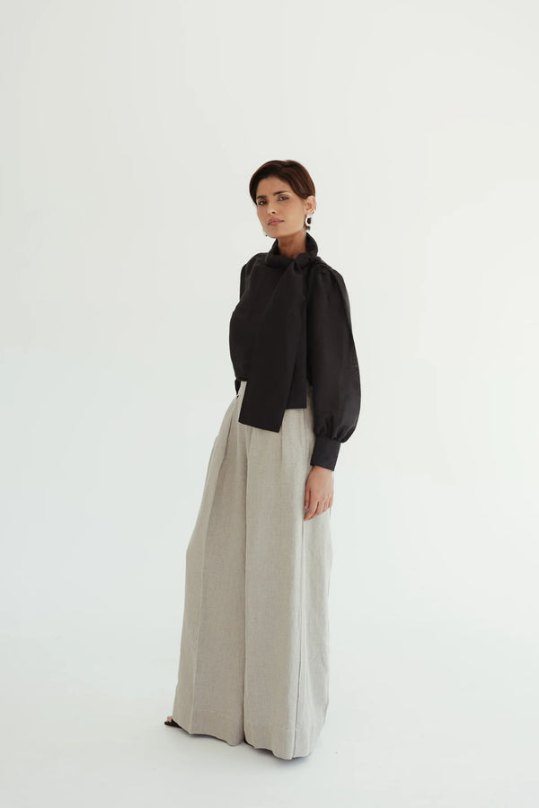 Gia Wide Leg Pant in Natural