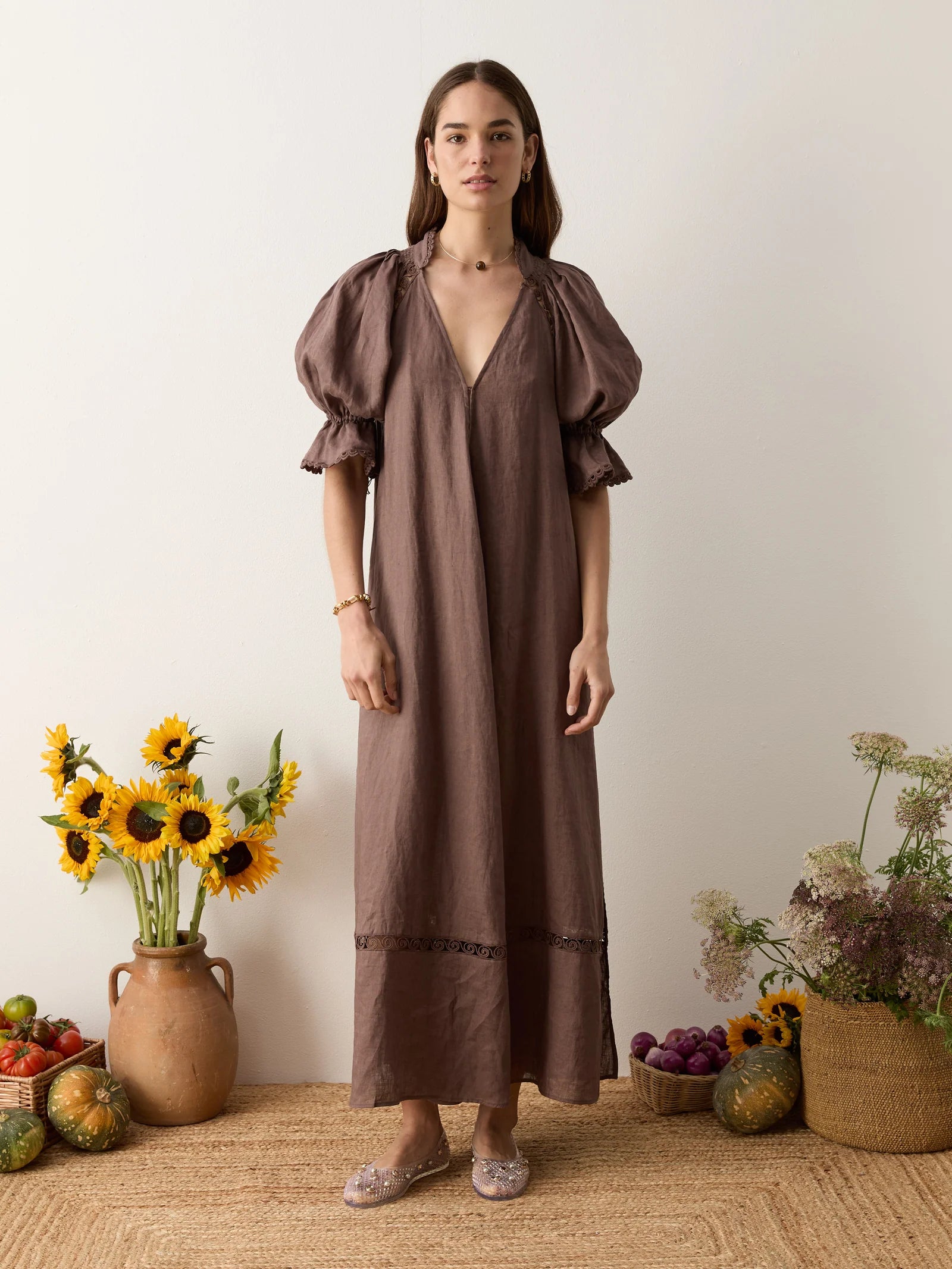Myra Smock Maxi Dress