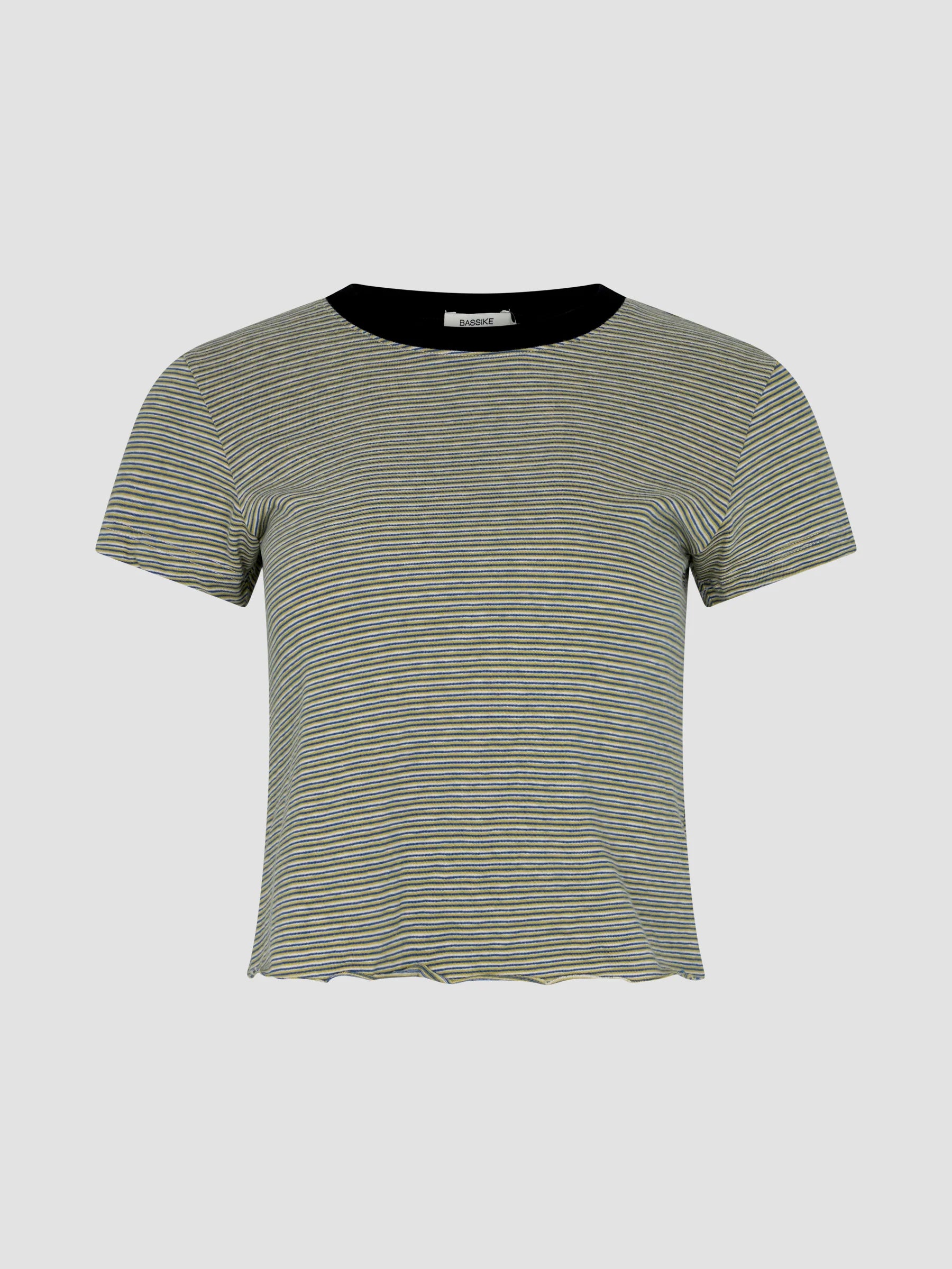 Stripe Raw Edge Boxy Tee