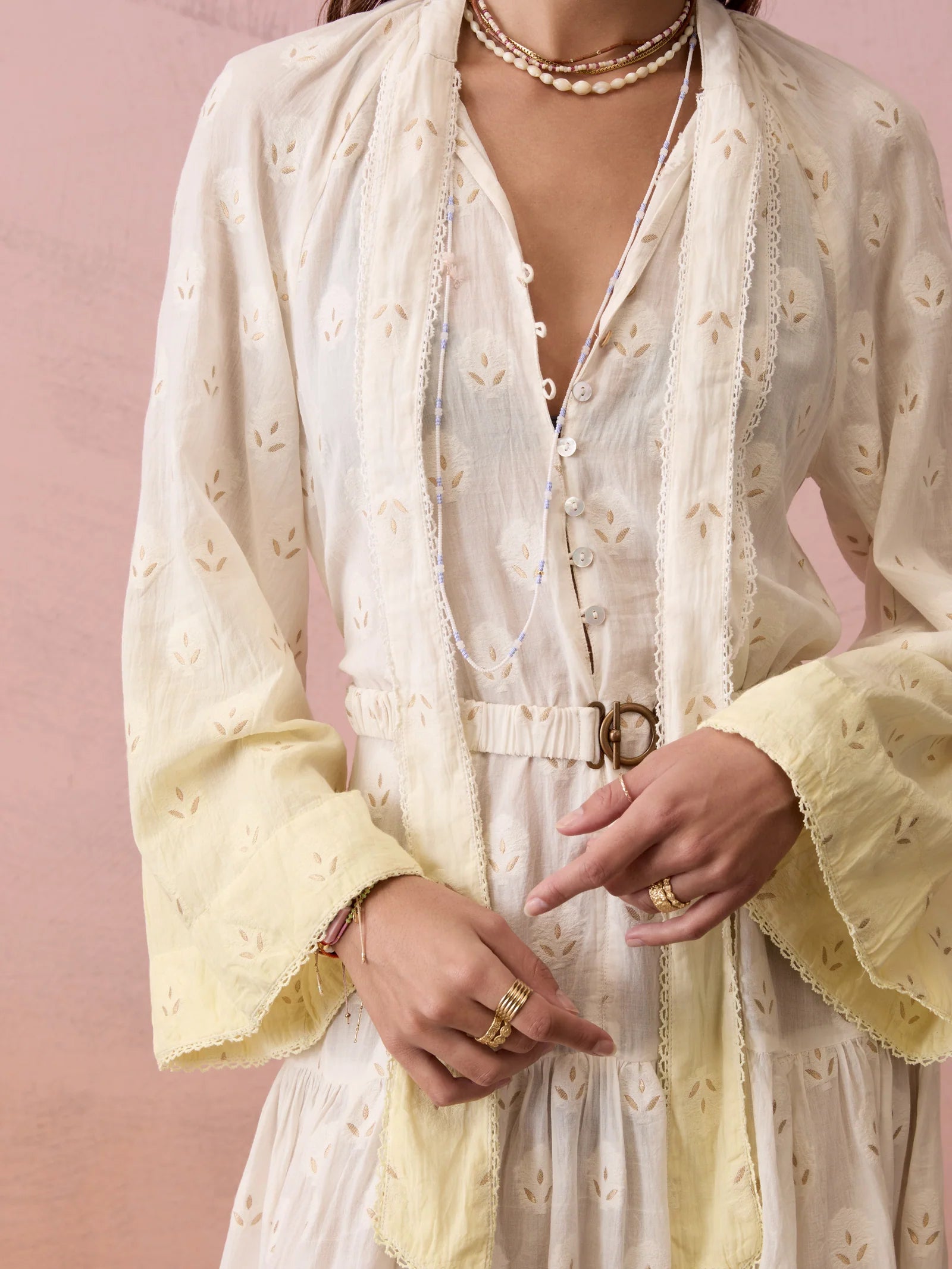 Vespara Wide Sleeve Maxi Dress