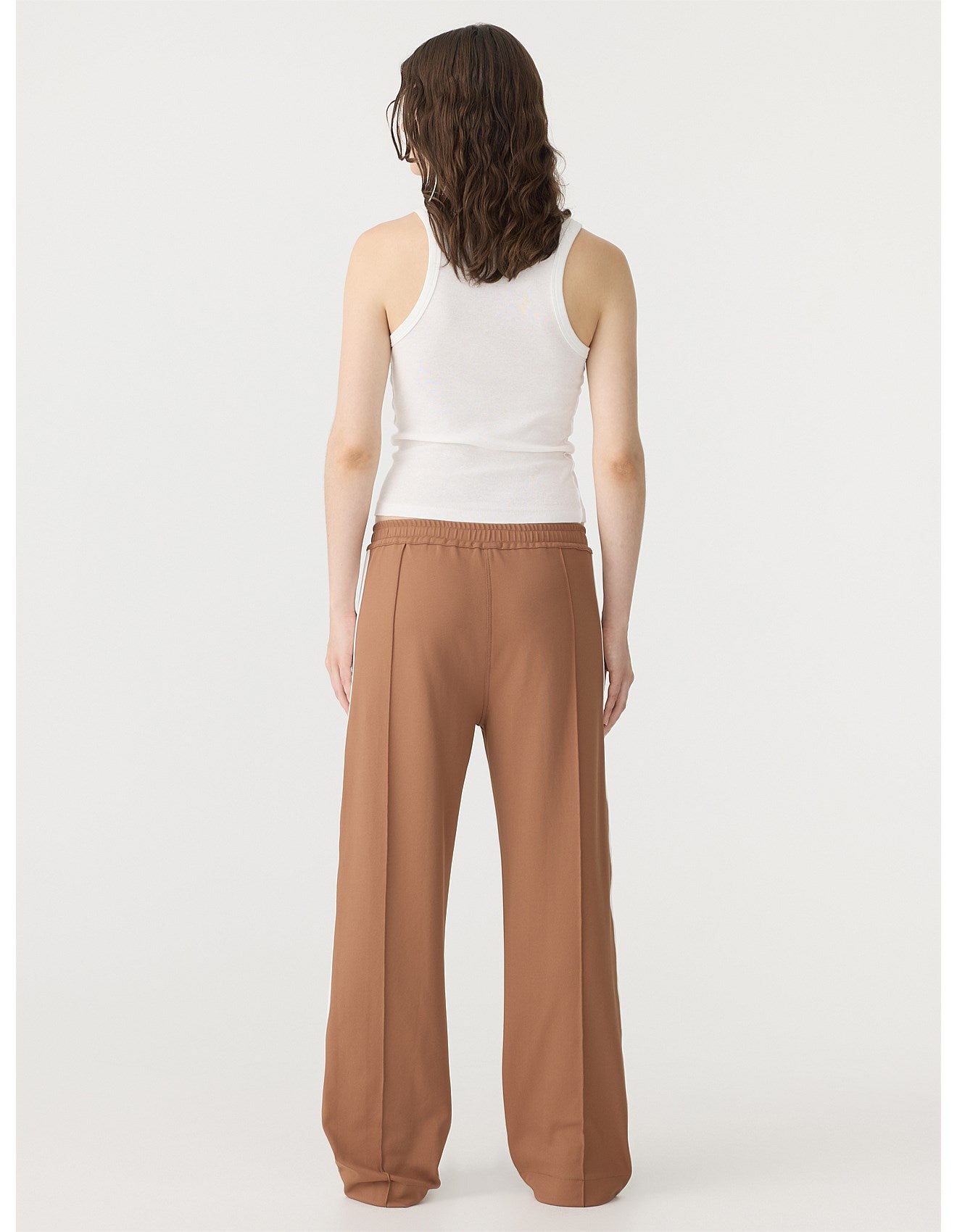 Twill Stripe Detail Pant in Argan/White