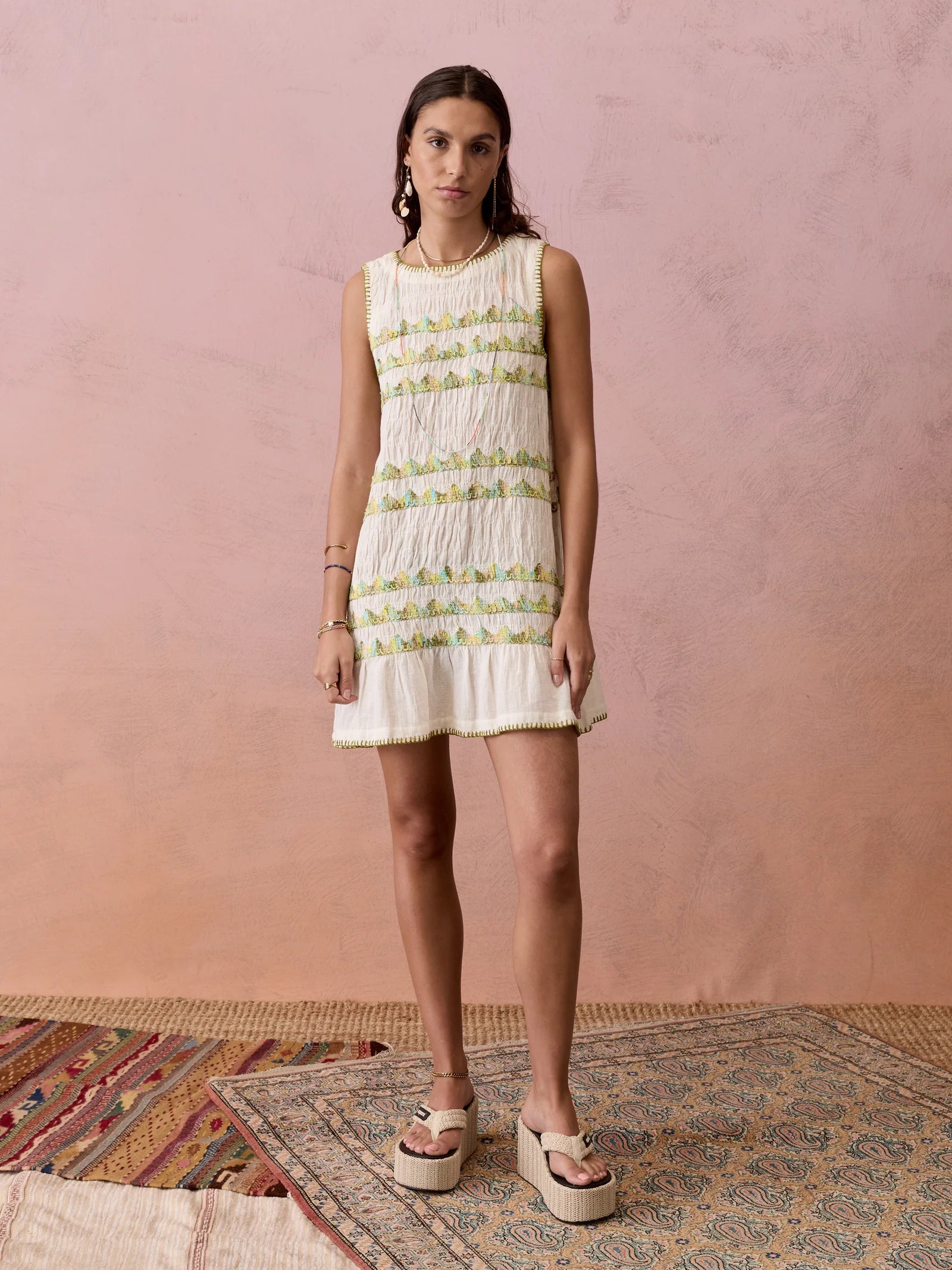 Hera Trapeze Dress in Coconut - PRE ORDER