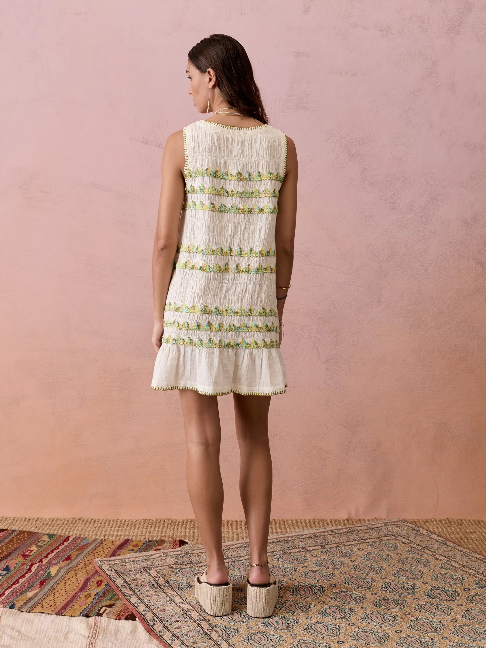 Hera Trapeze Dress in Coconut - PRE ORDER