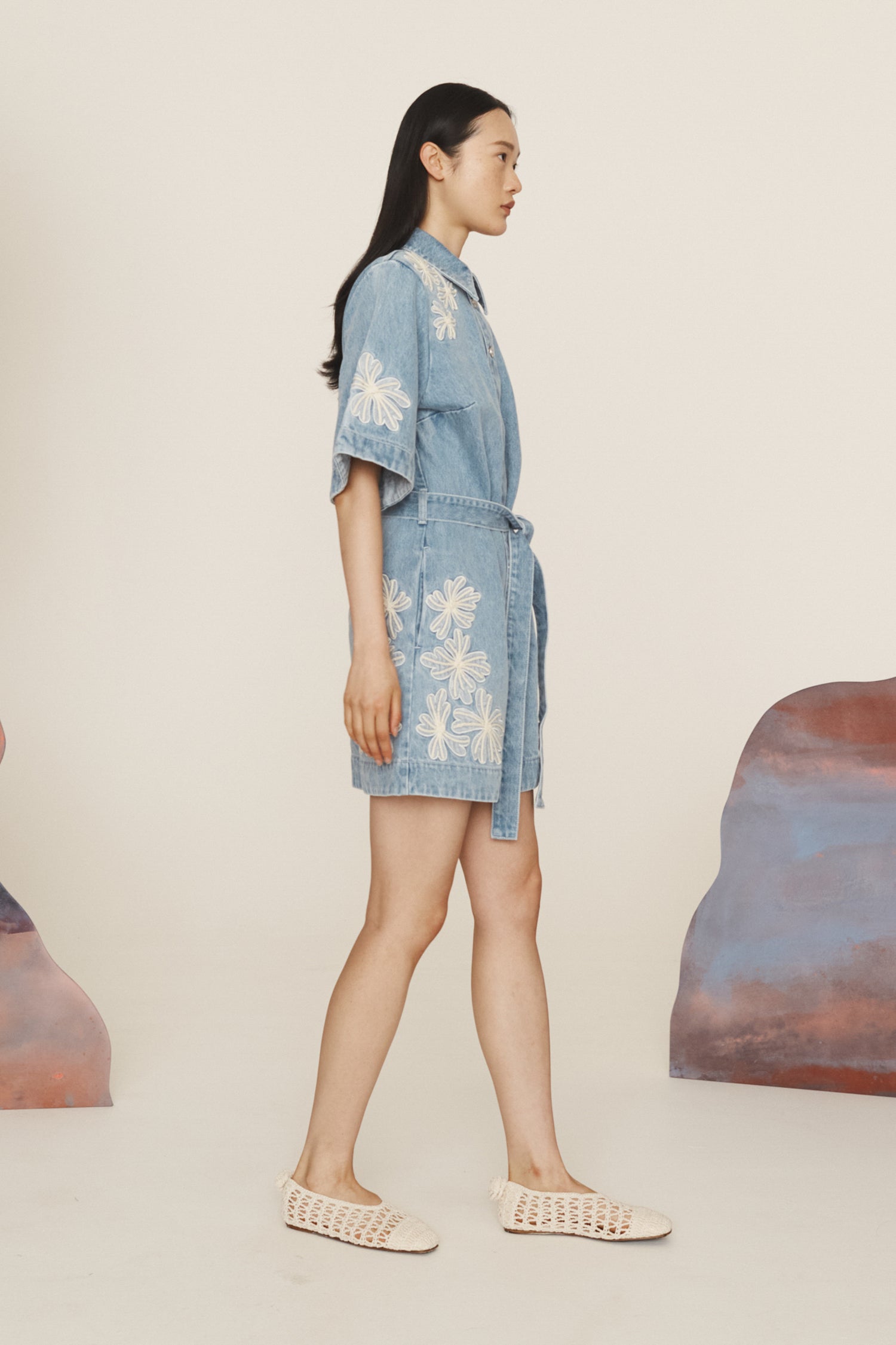 Charlene Denim Mini dress - PRE ORDER