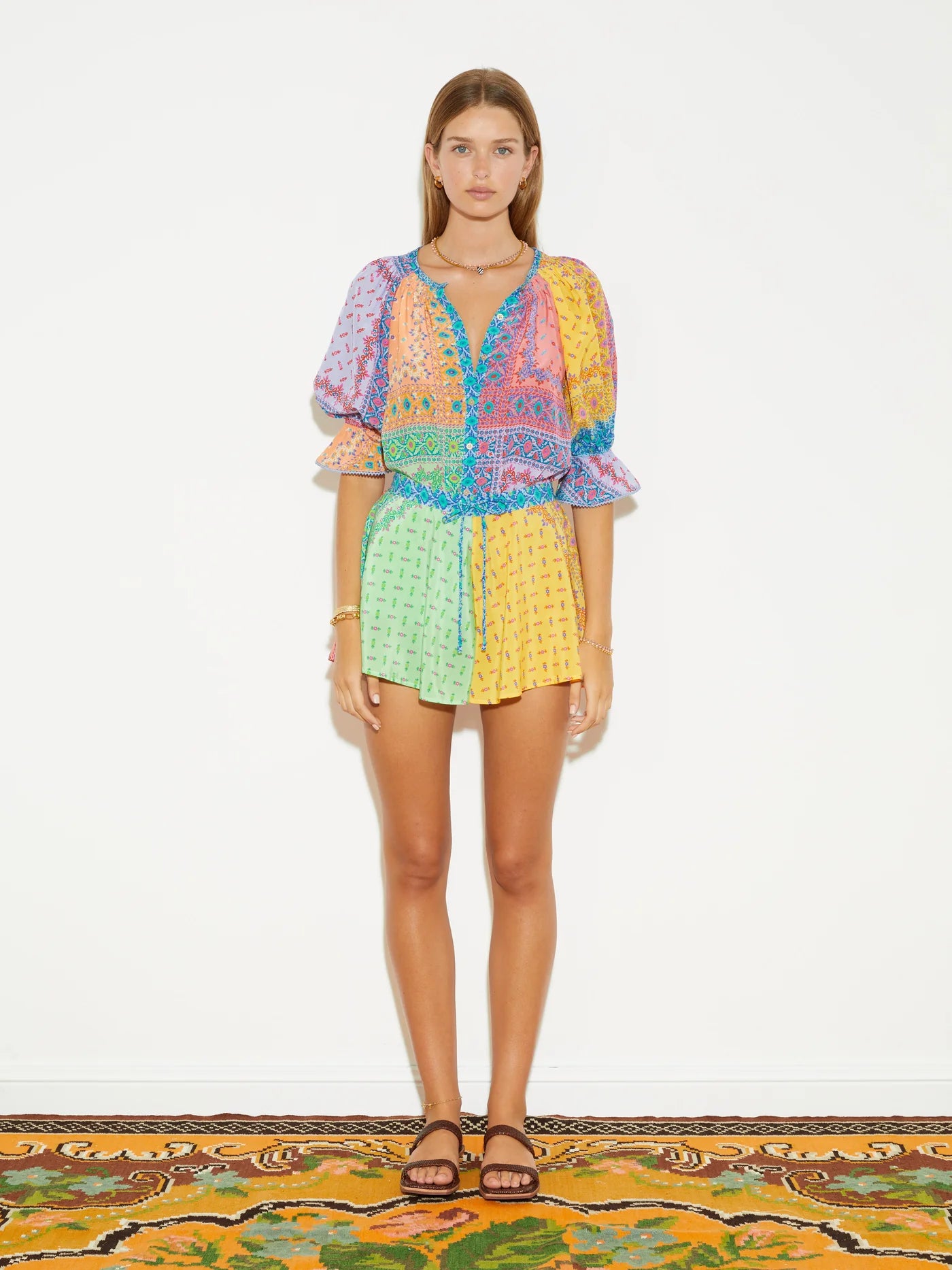 Bon Bon Silk Palazzo Short