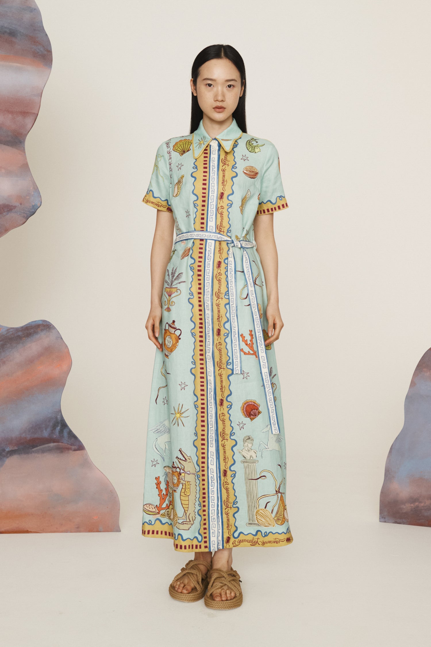 Surrealist Summer Shirtdress - PRE ORDER