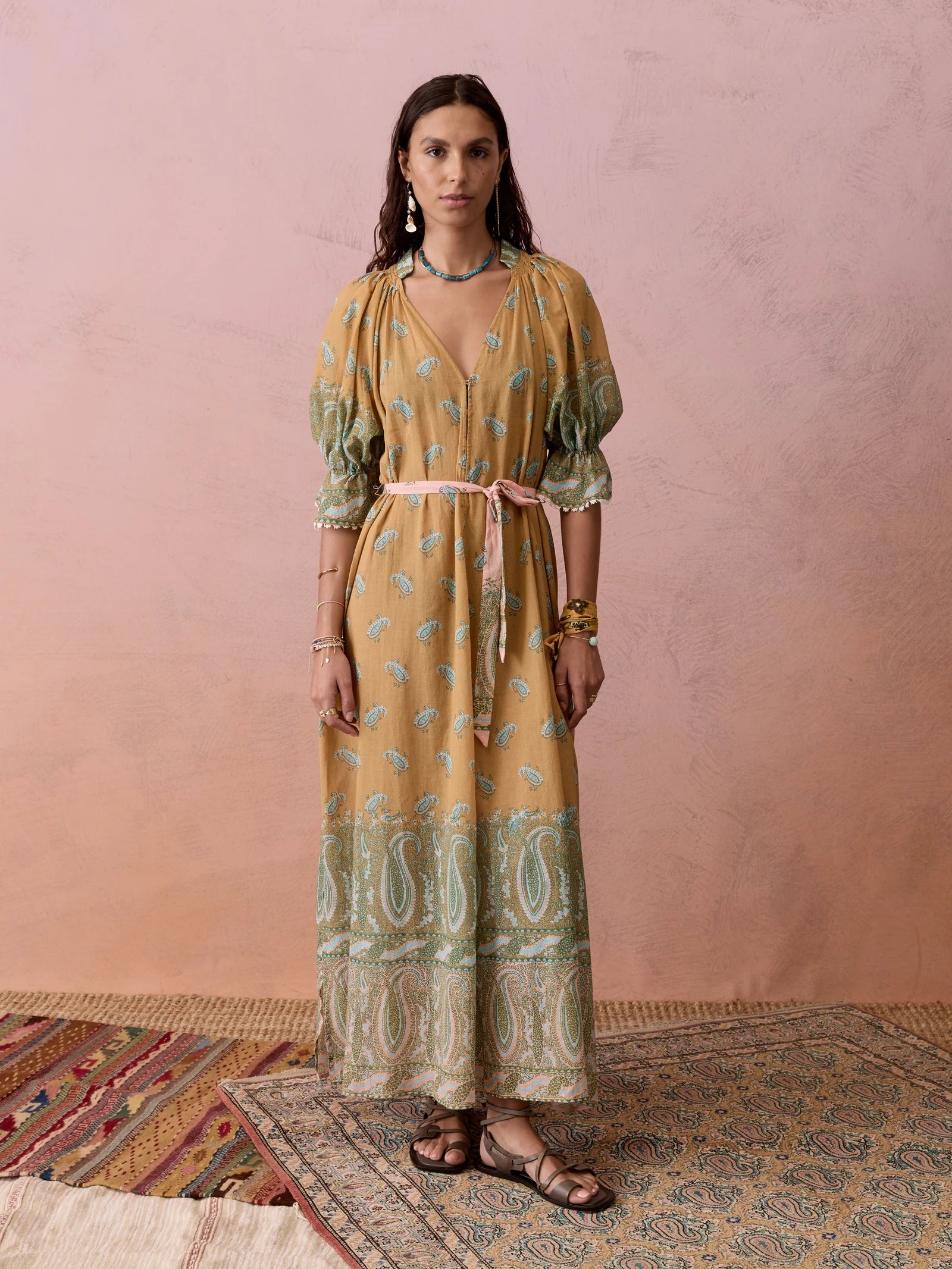 Lucent Maxi Smock Dress