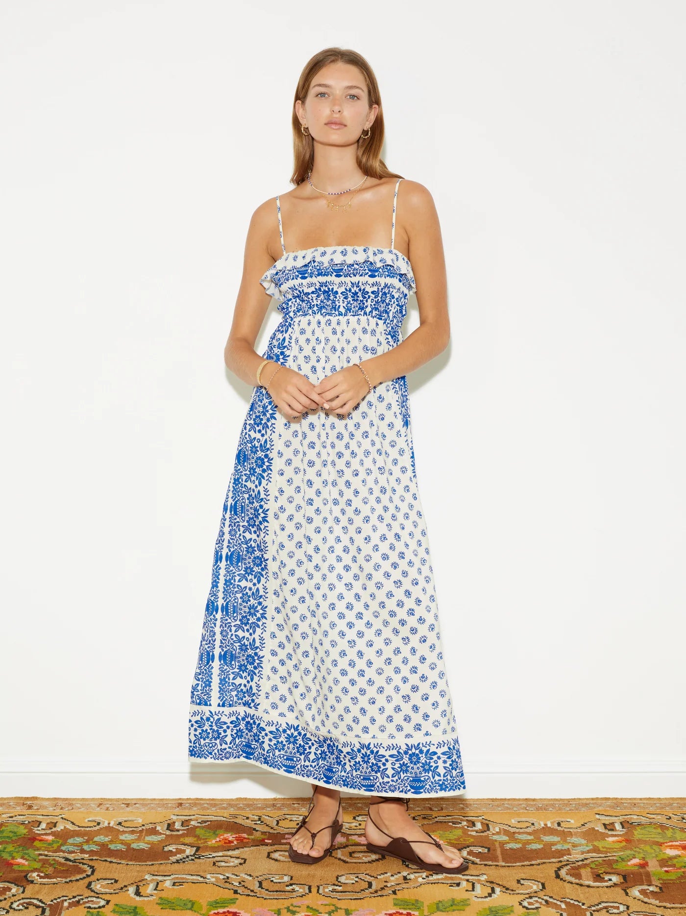 Petale Shirred Bodice Maxi Dress