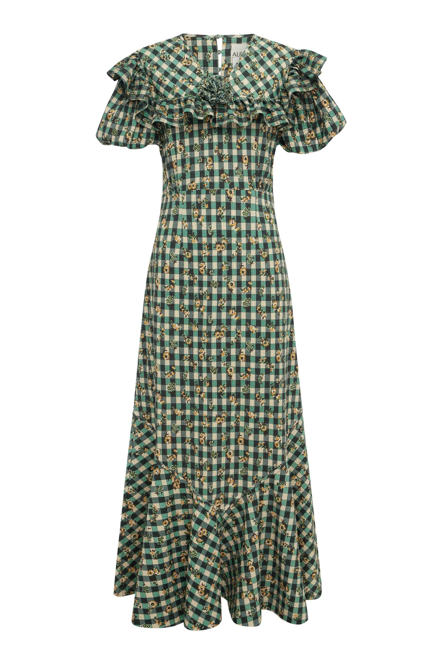Outrider Seersucker Midi Dress