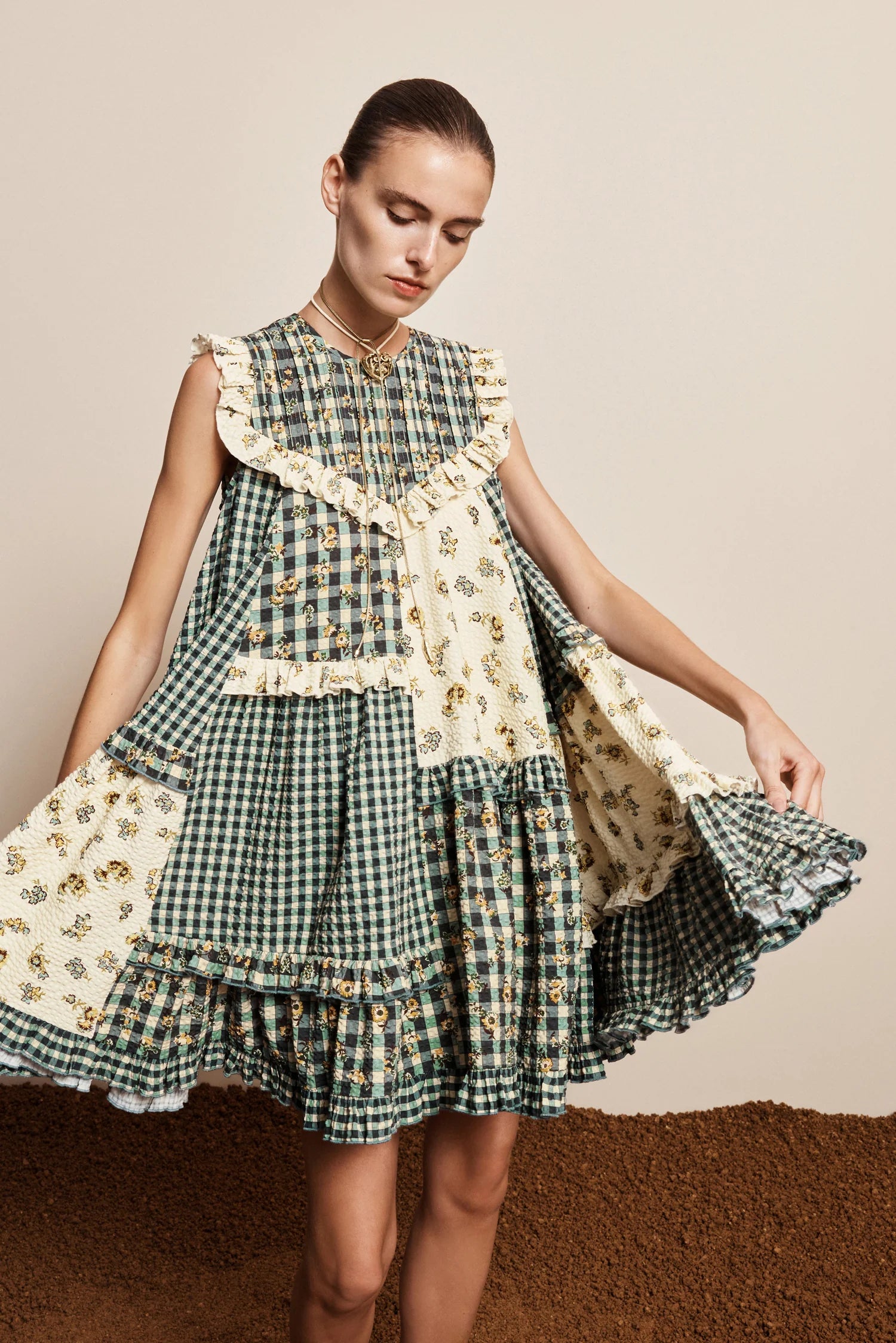 Outrider Seersucker Mini Dress