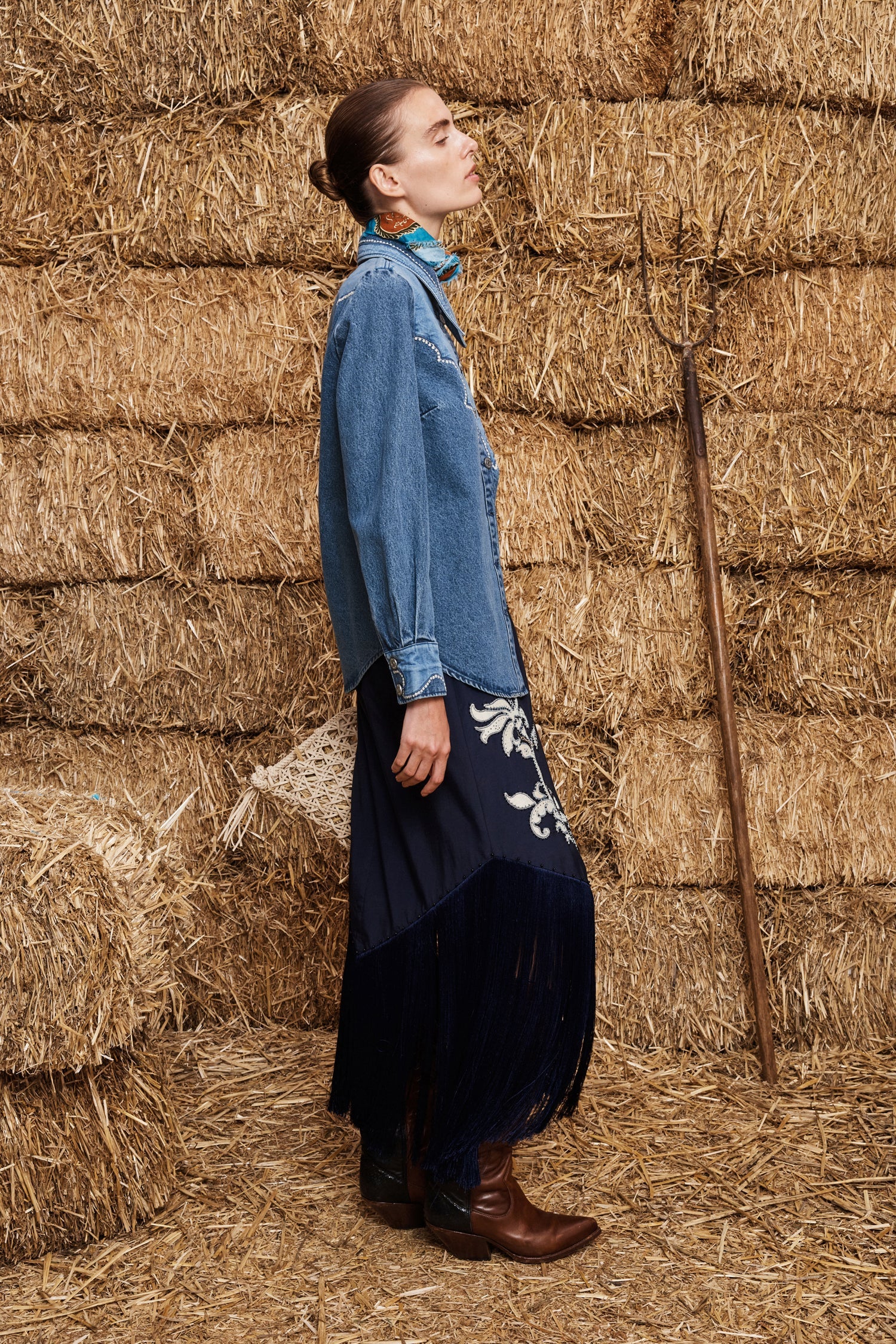 Jesse Denim Applique Shirt