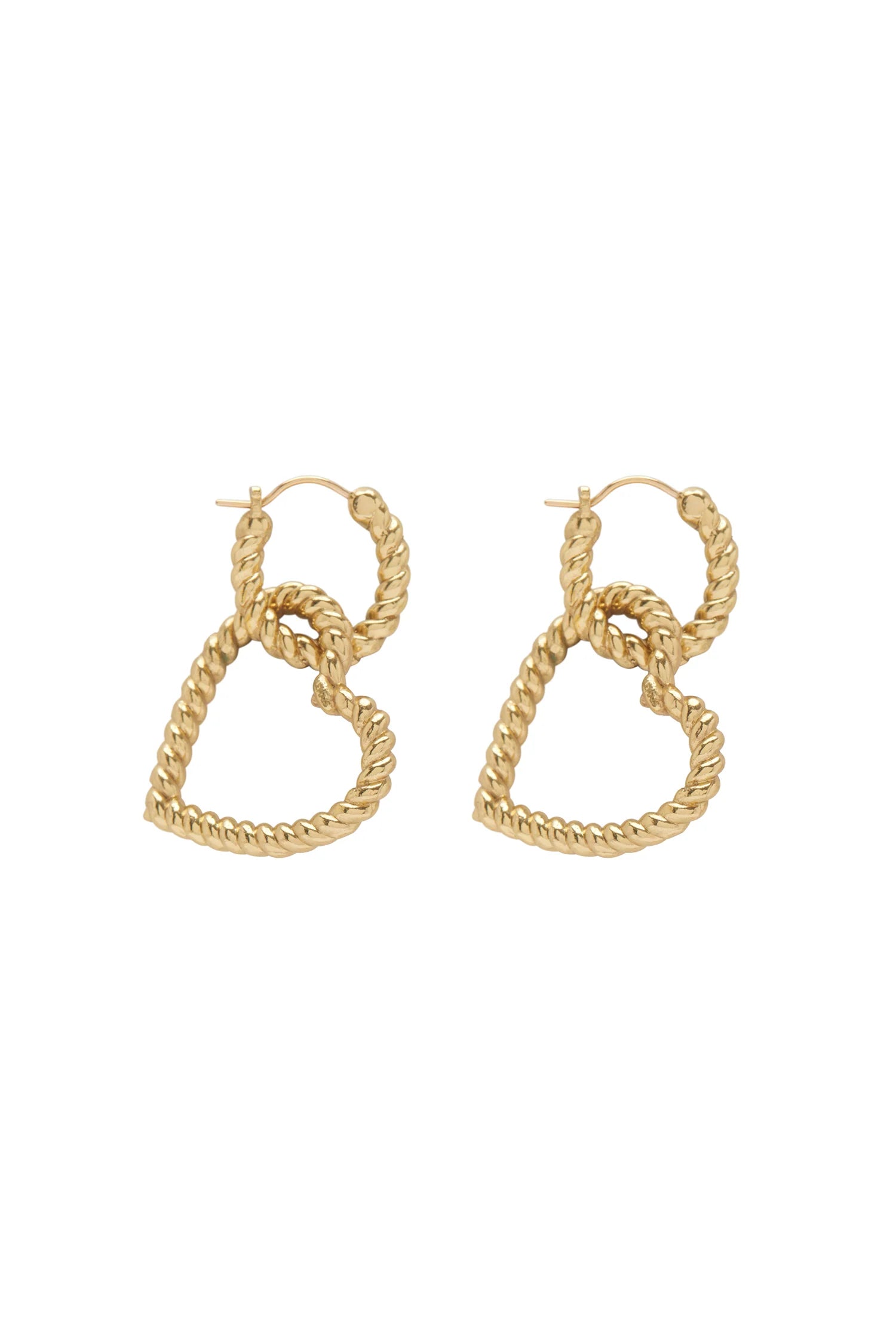 Django Rope Heart Earrings