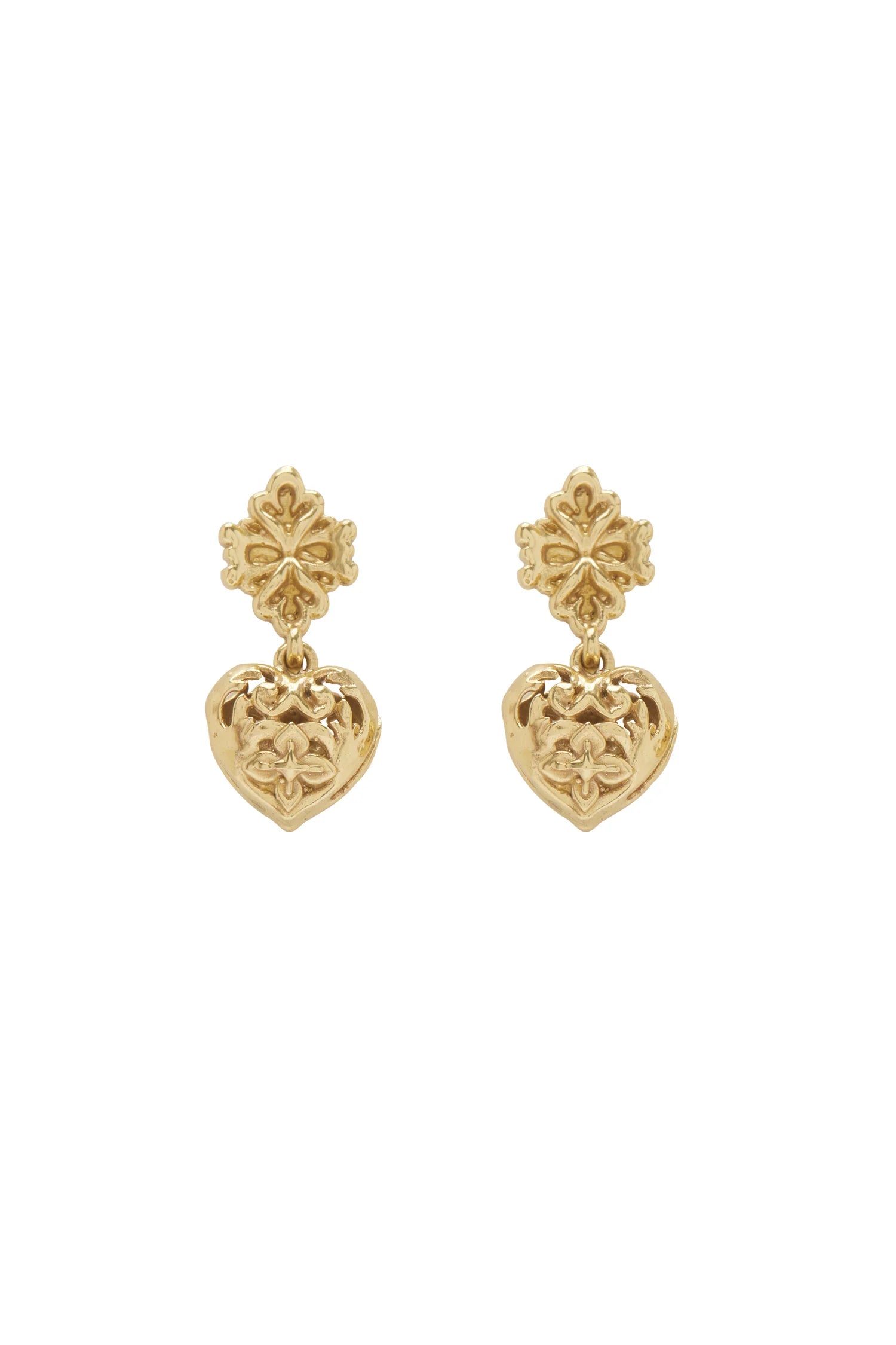 Django Filigree heart Drop Earrings