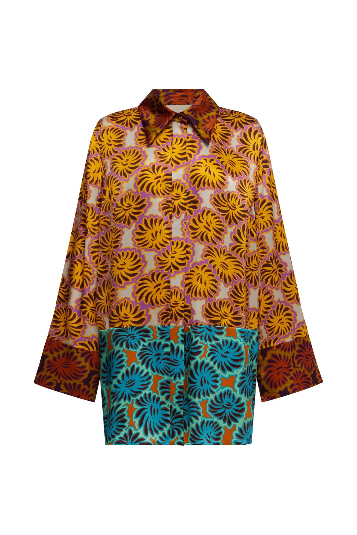 Xander Silk Spliced Shirt PRE ORDER