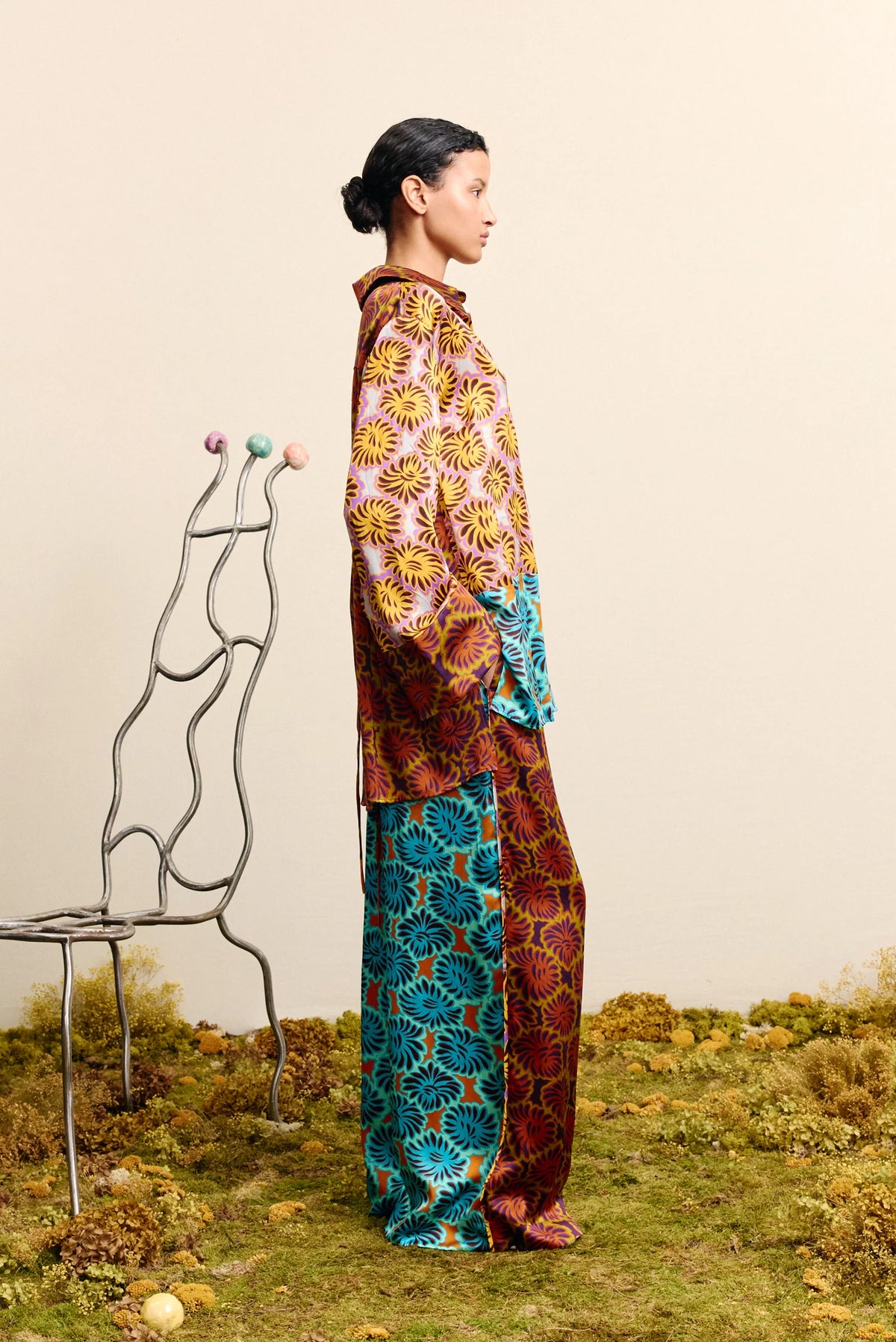 Xander Silk Spliced Shirt PRE ORDER