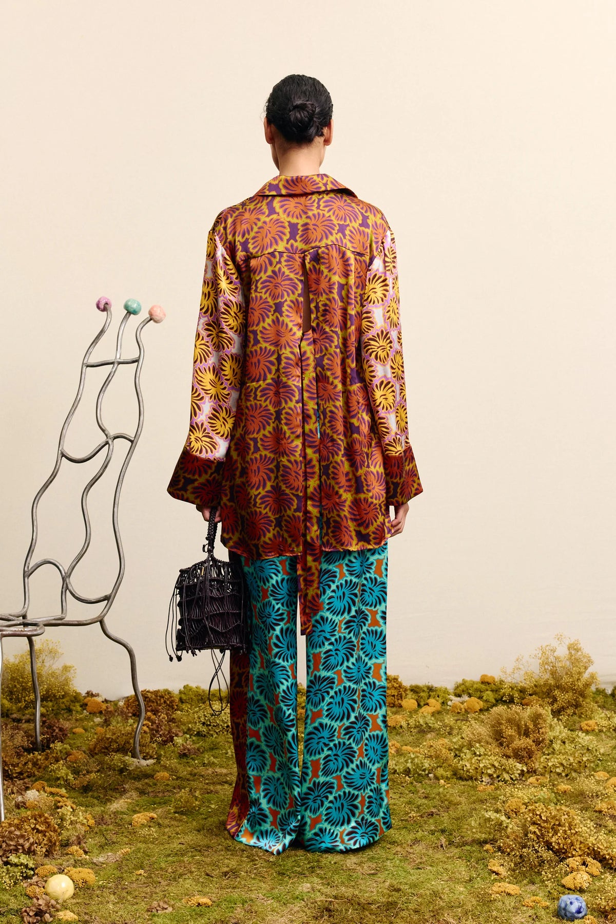 Xander Silk Spliced Shirt PRE ORDER