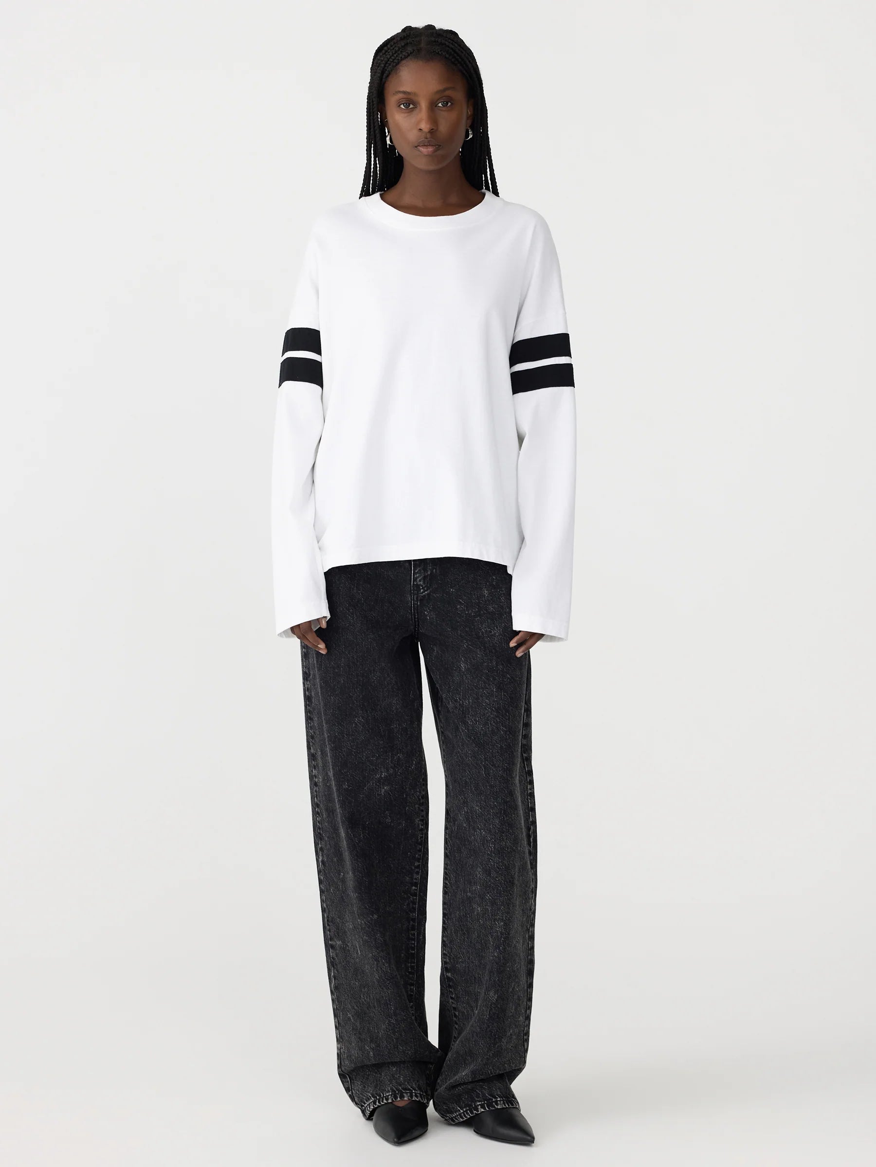Boxy Rib Insert L/S T-Shirt
