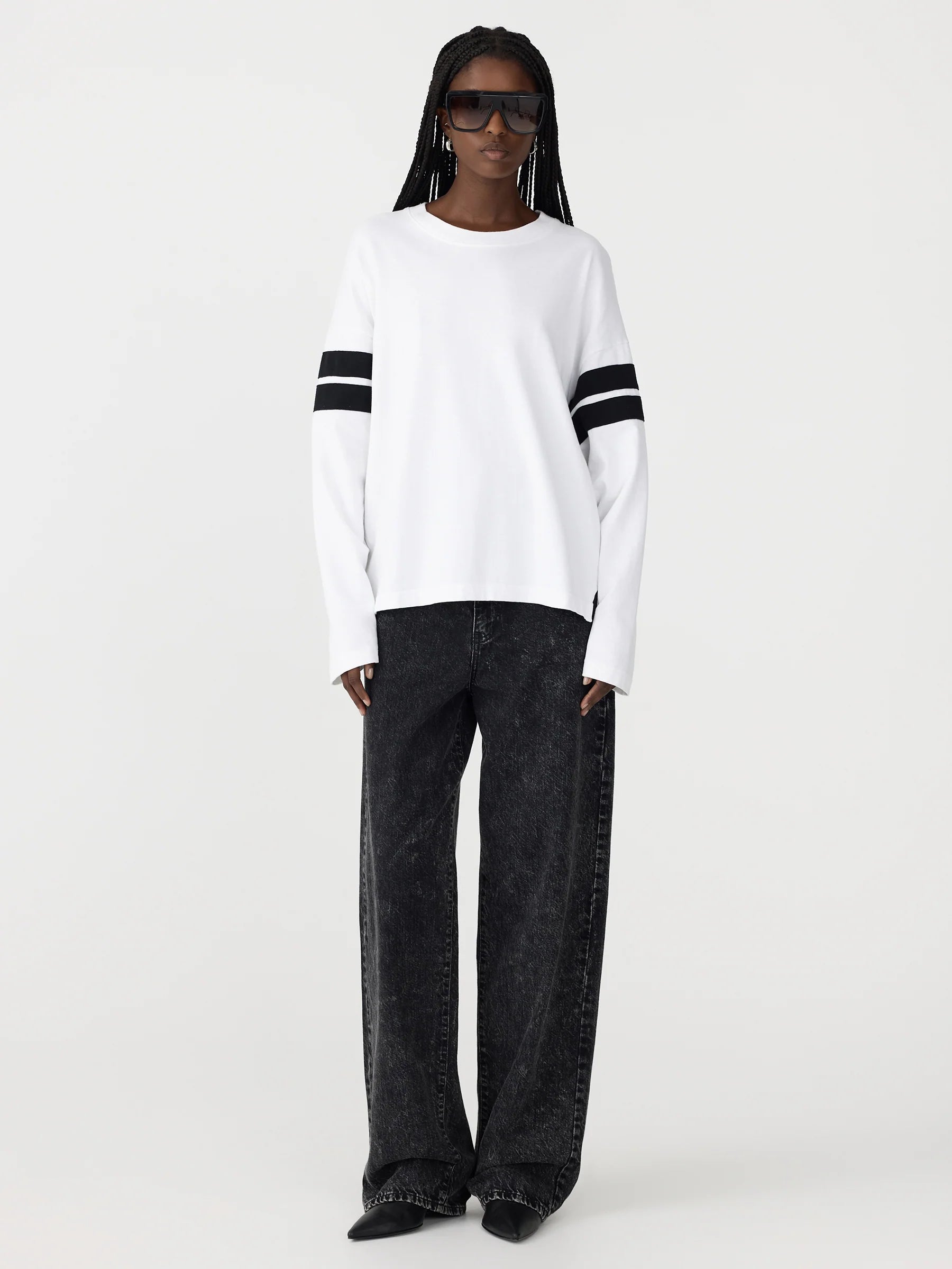 Boxy Rib Insert L/S T-Shirt