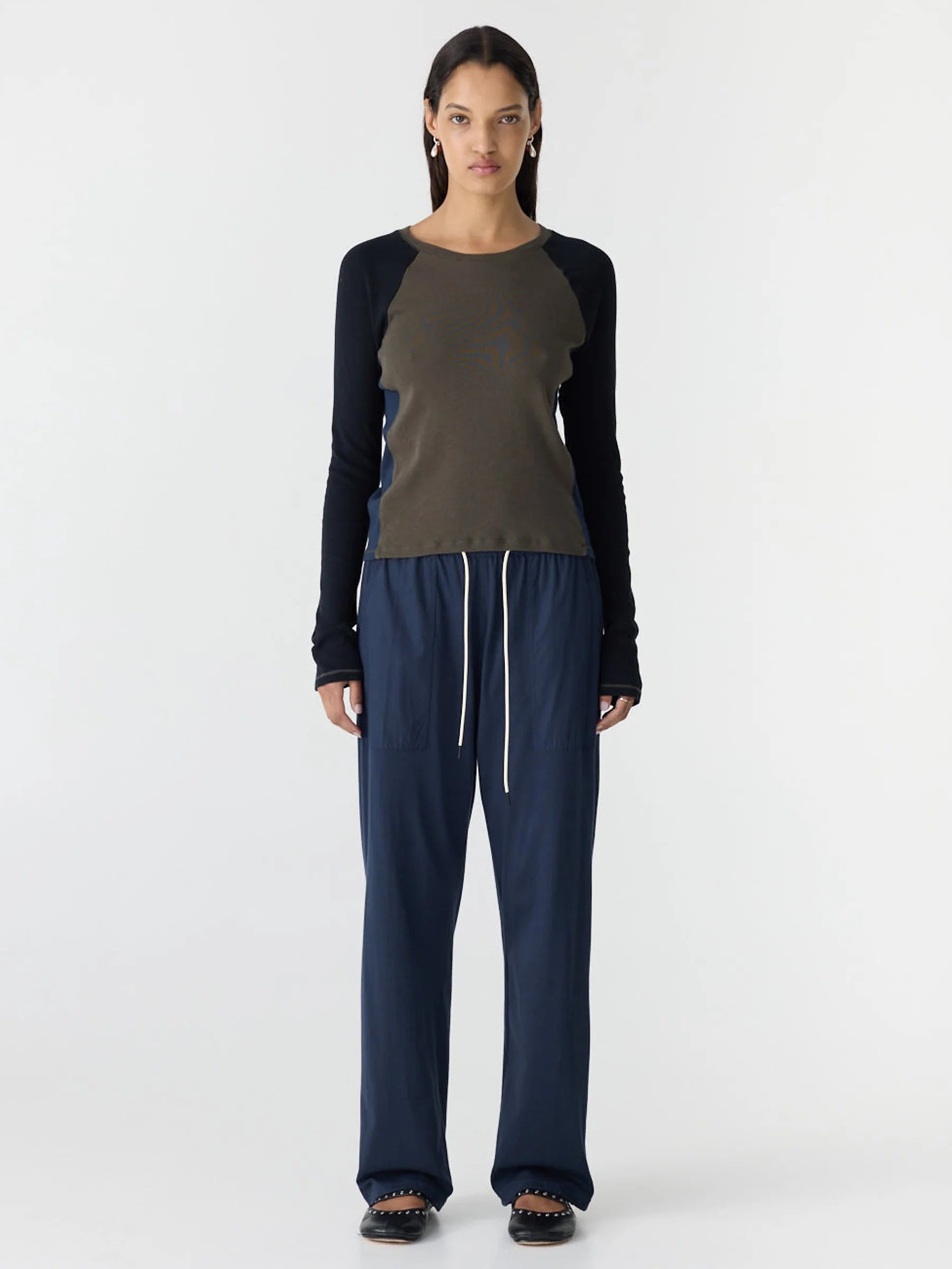 Classic Jersey Pull On Pant In Blue Ink