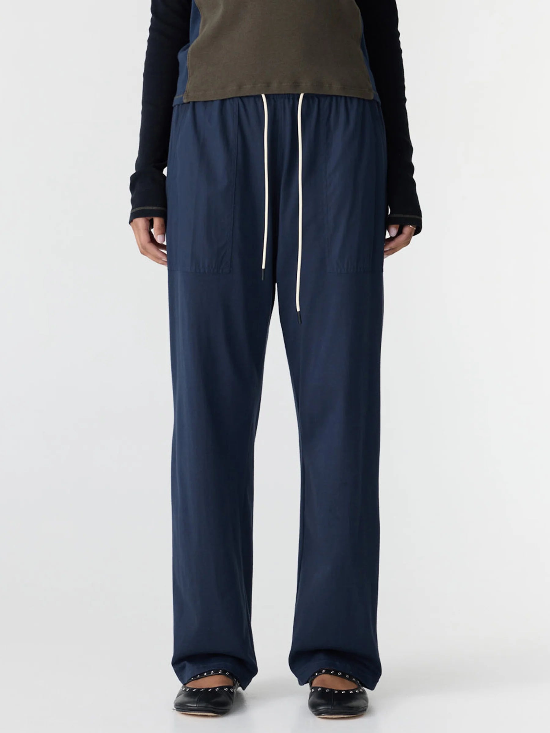Classic Jersey Pull On Pant In Blue Ink