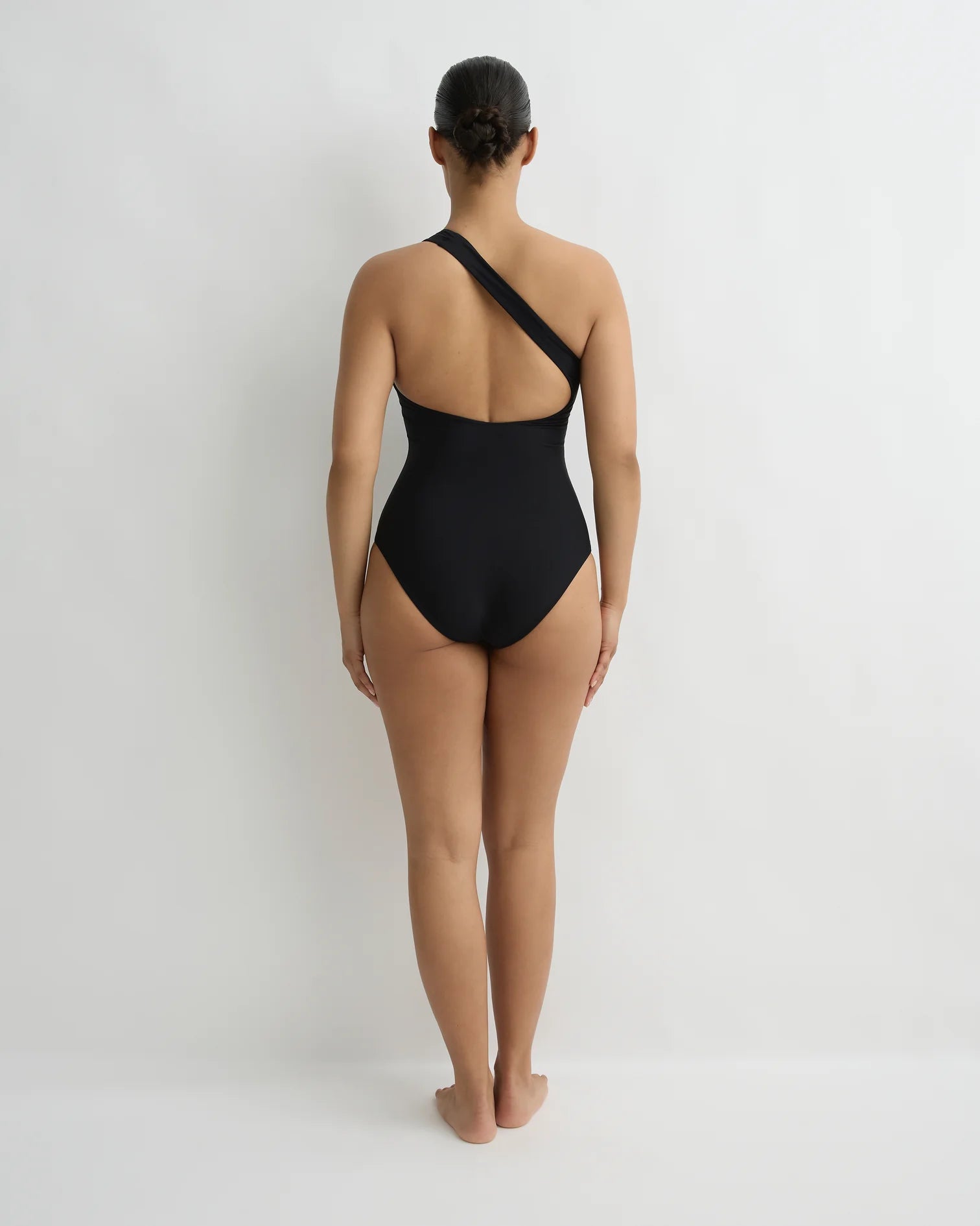 Colette One Shoulder One Piece in Black
