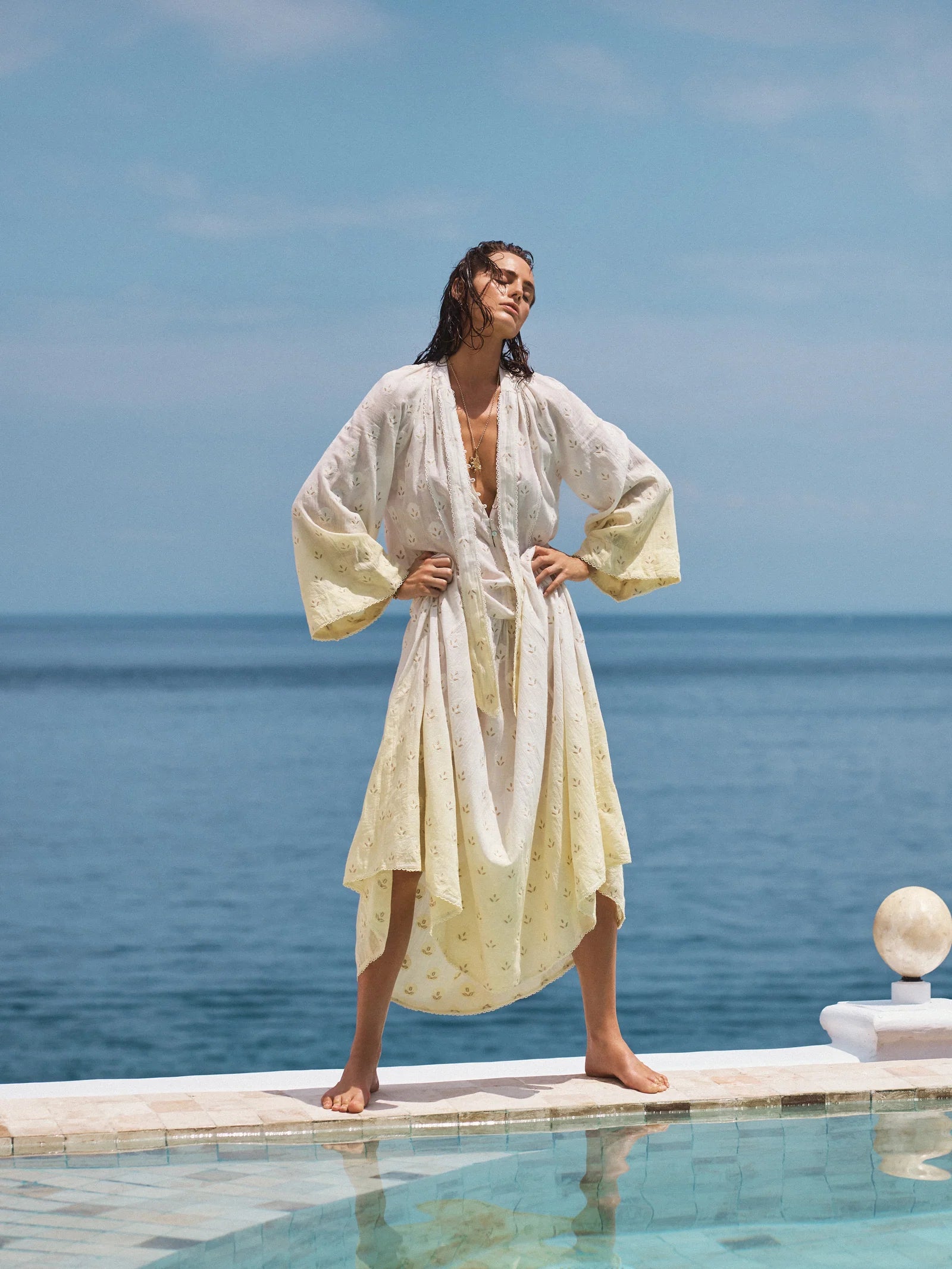 Vespara Wide Sleeve Maxi Dress