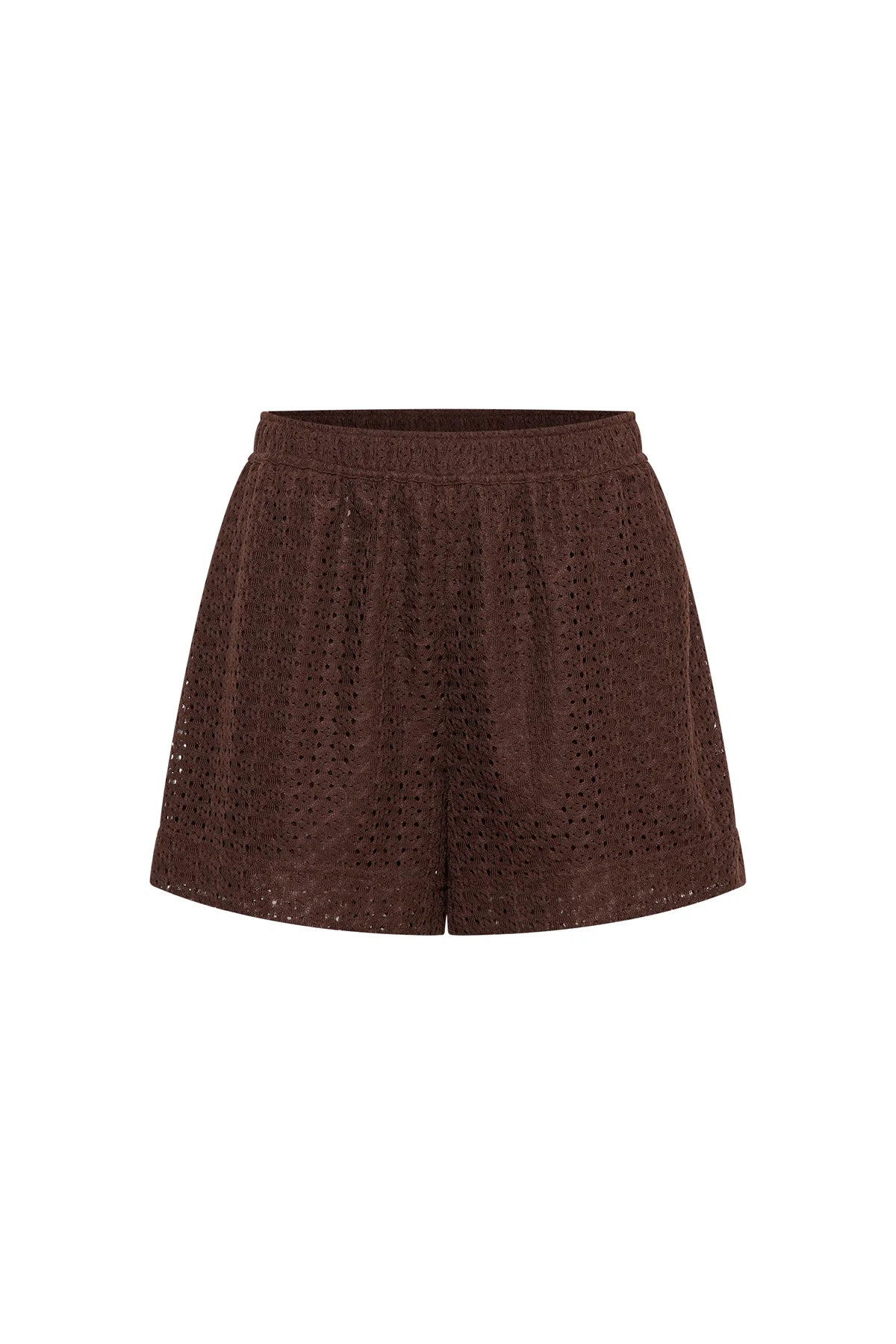 Agna Lace Shorts in Mocha