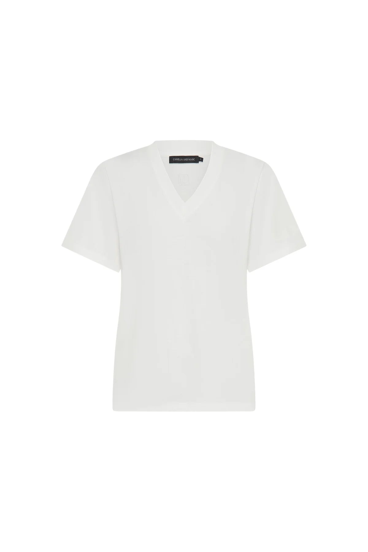 Laufey V Neck Tee in White