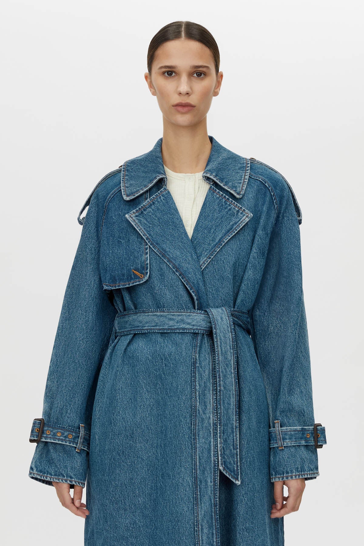 Calyx Denim Trench Coat
