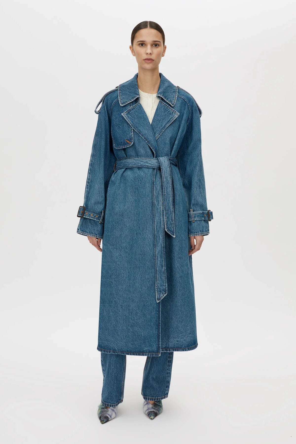 Calyx Denim Trench Coat