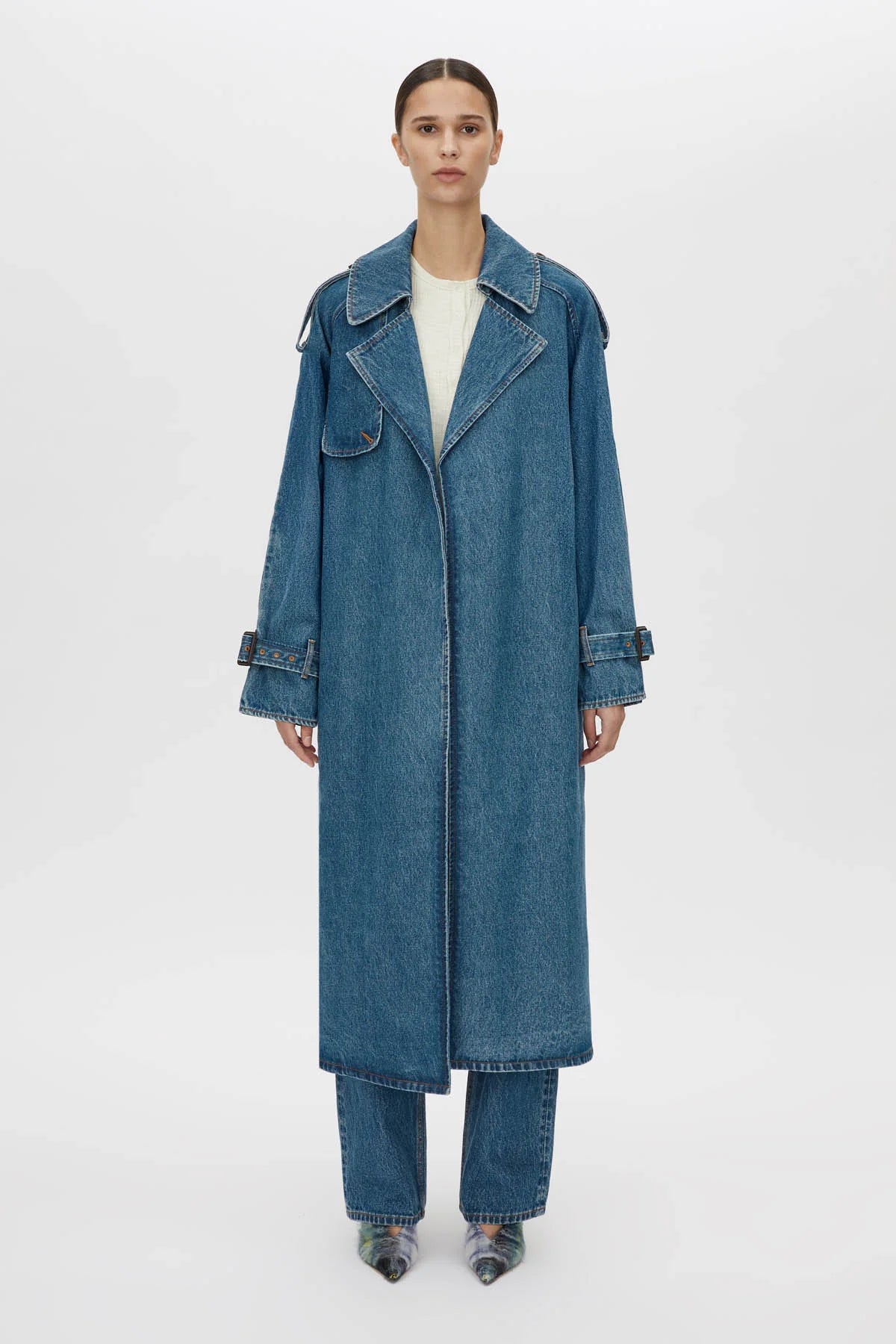 Calyx Denim Trench Coat