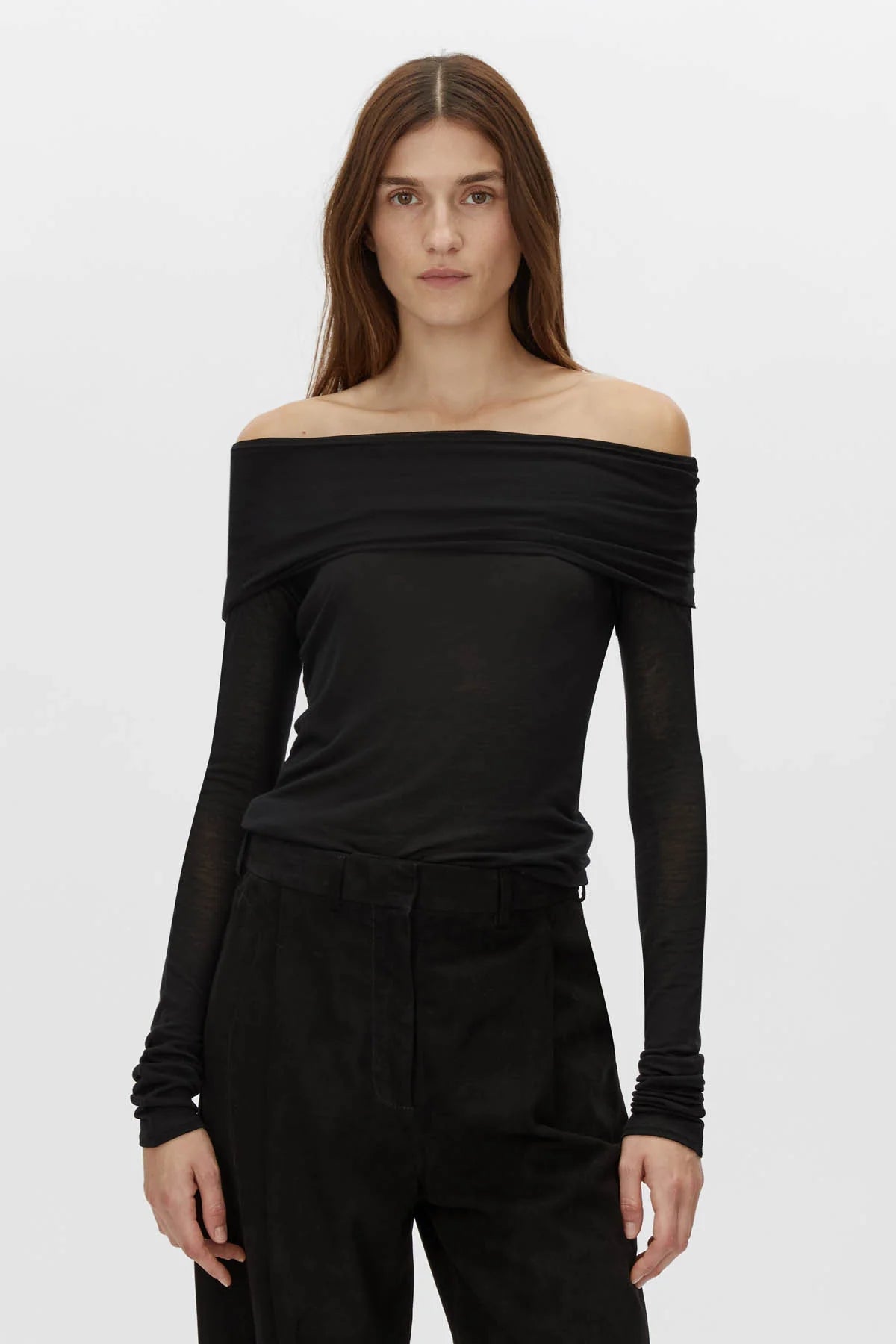 Marjorie Off The Shoulder Top in Black