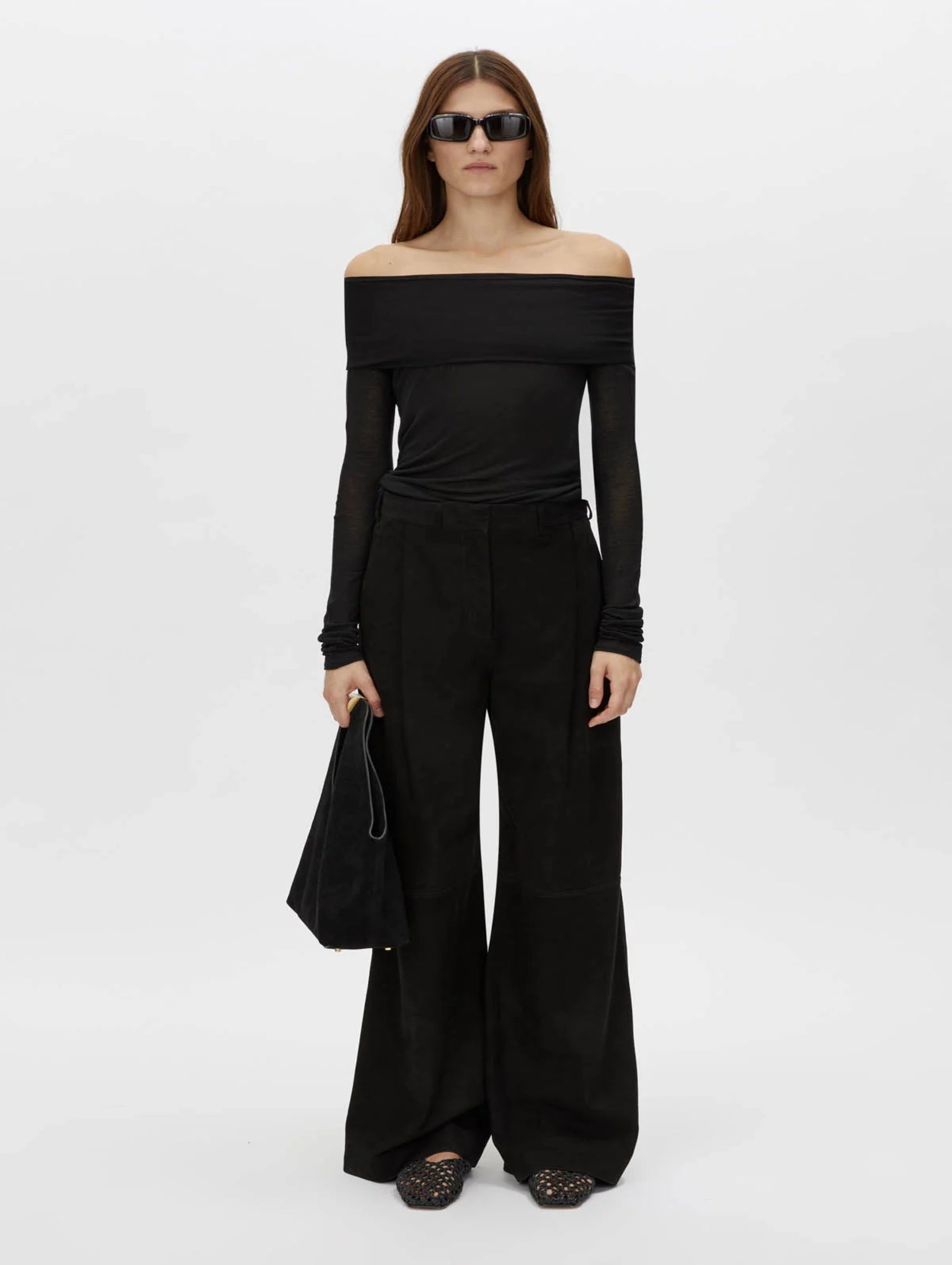 Marjorie Off The Shoulder Top in Black