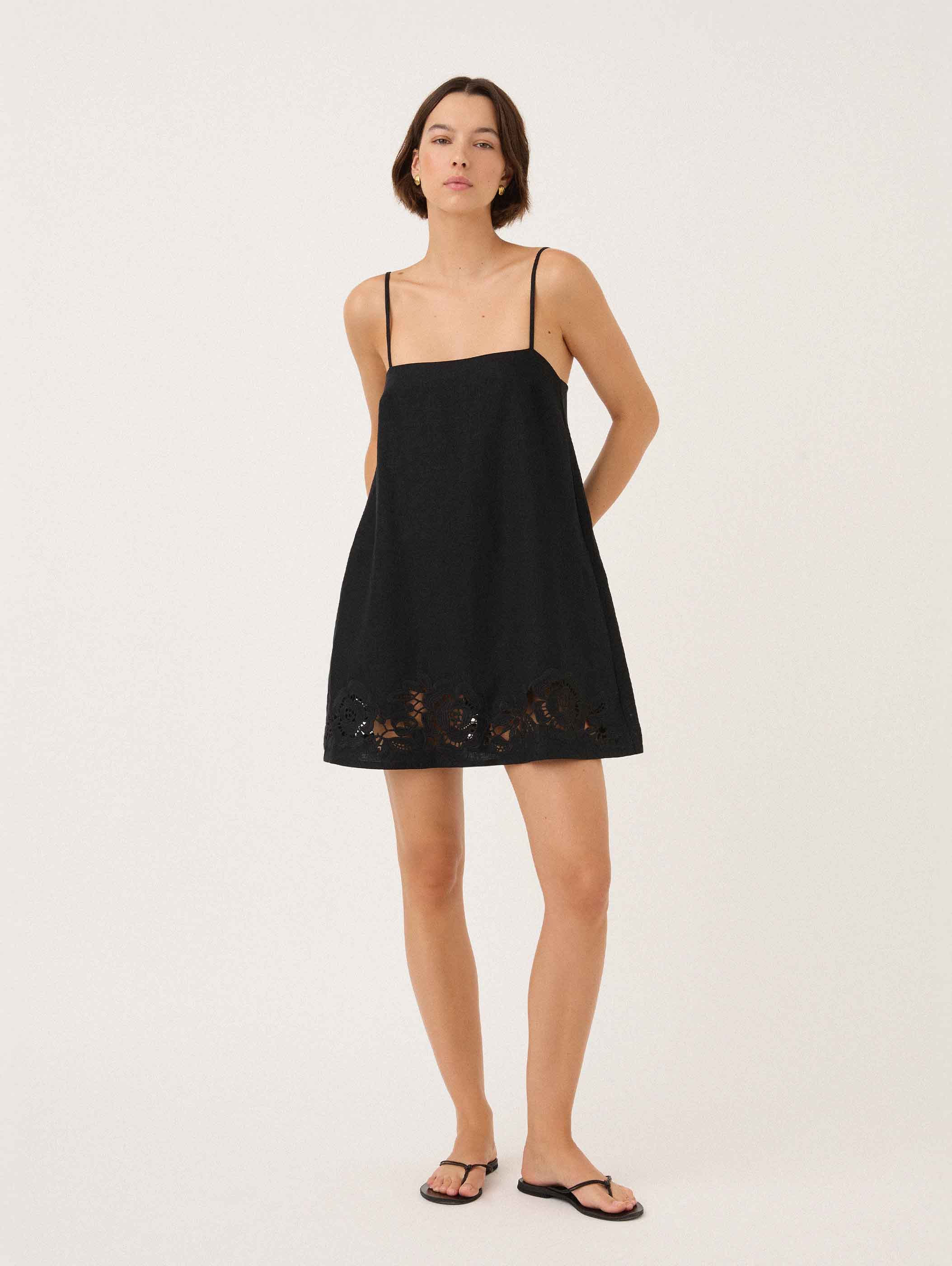 Holiday Mini Dress in Noir