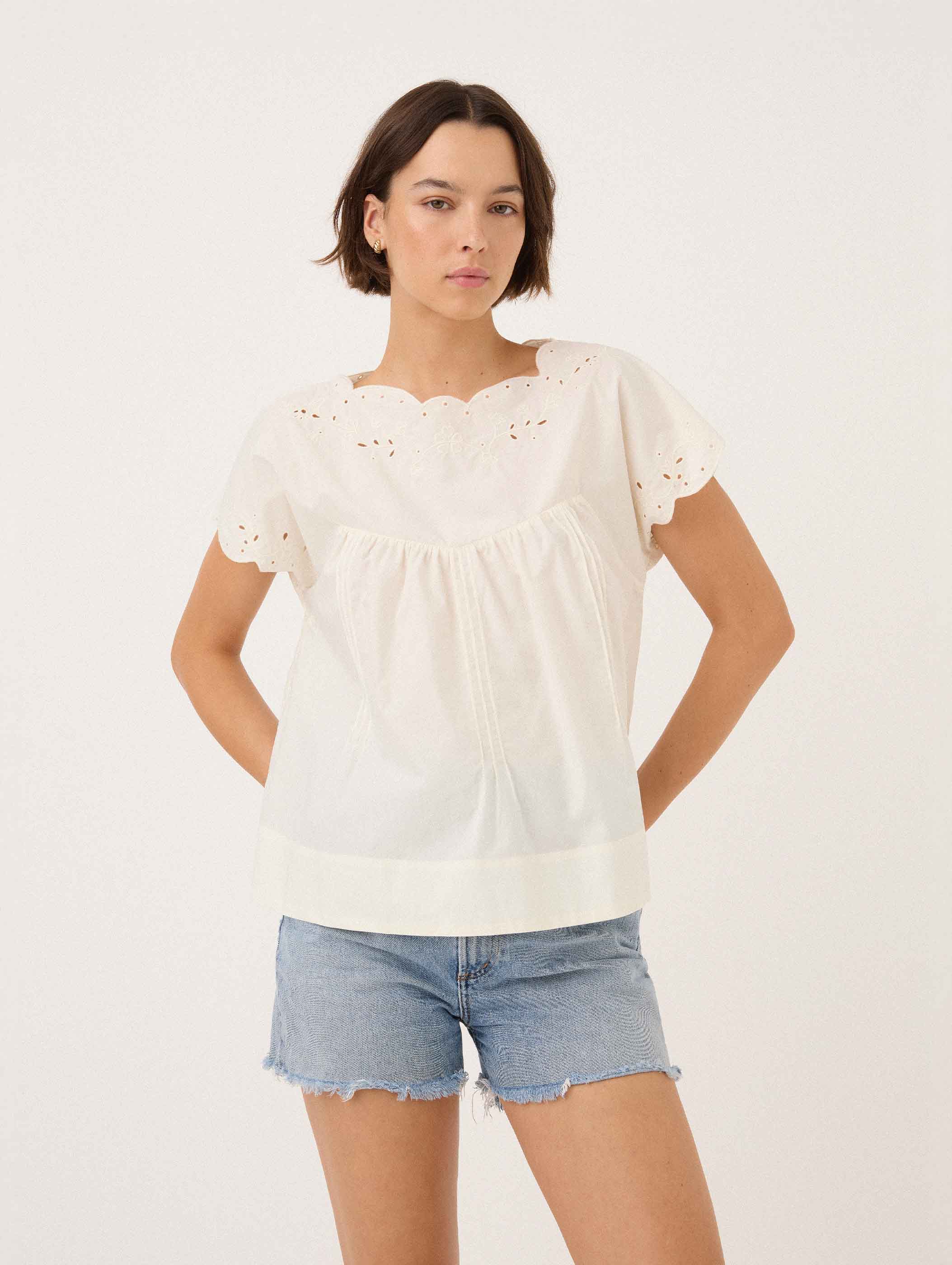 Memoir Blouse in Gardenia