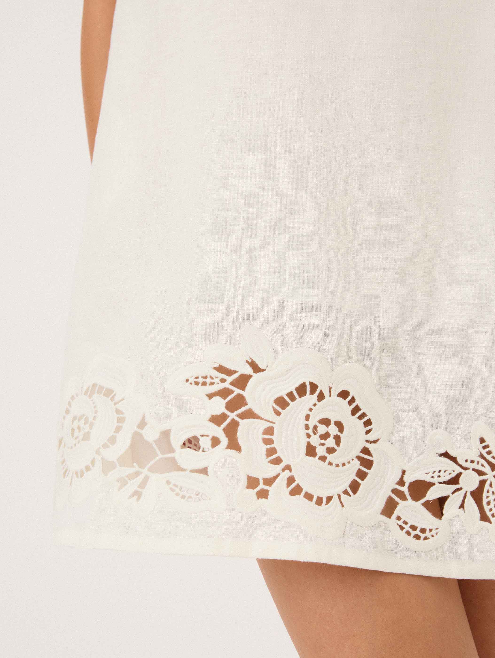Holiday Mini Dress in Gardenia