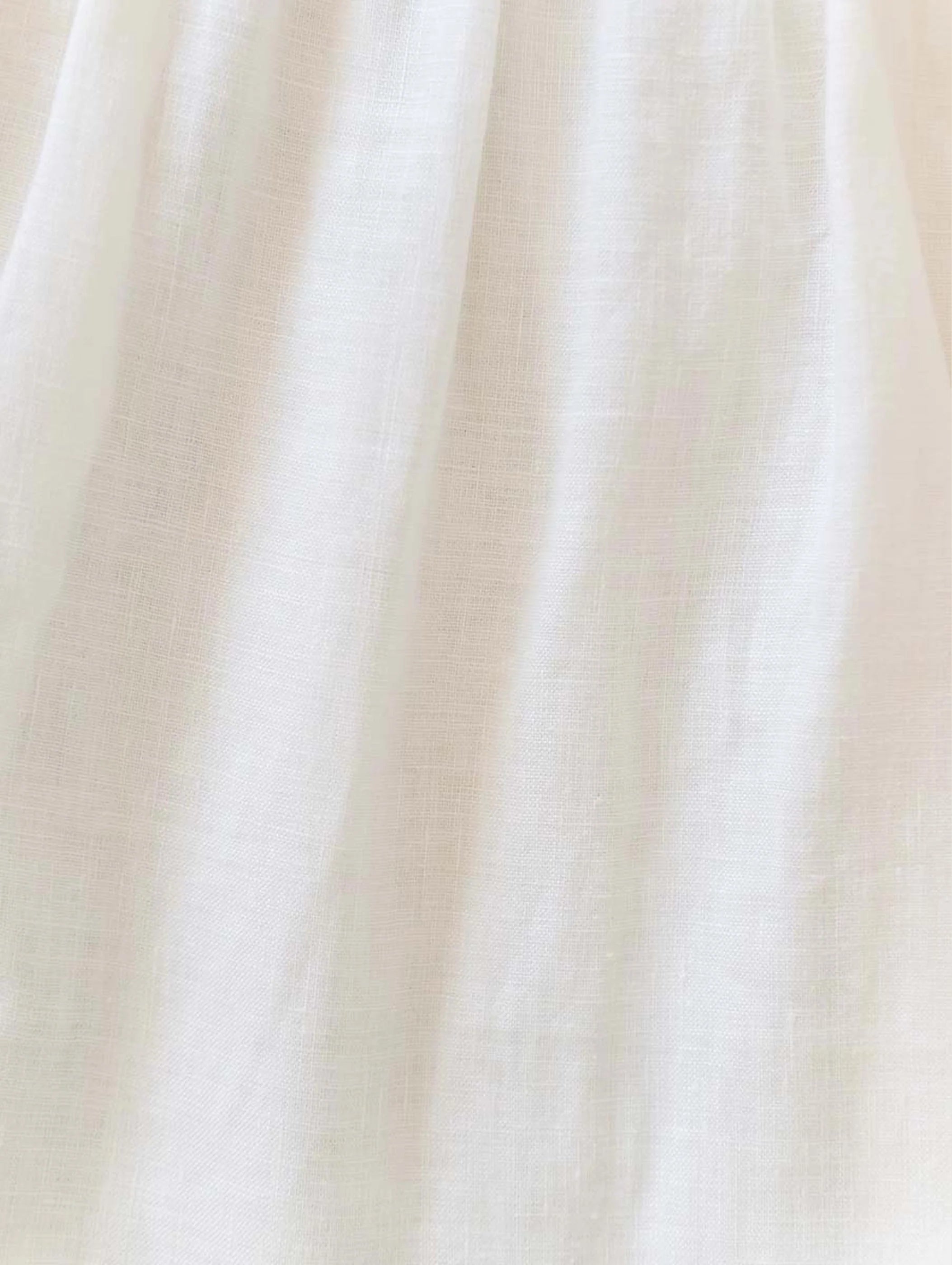 Embroidered Poets Mini Dress in Gardenia