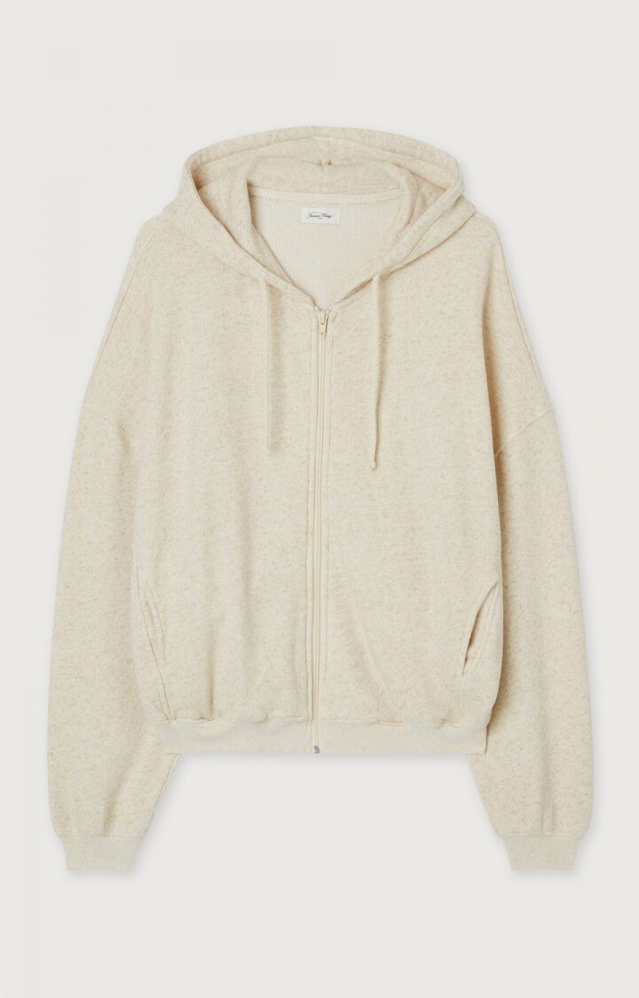 Itonay Zip-up Sweatshirt in Ecru