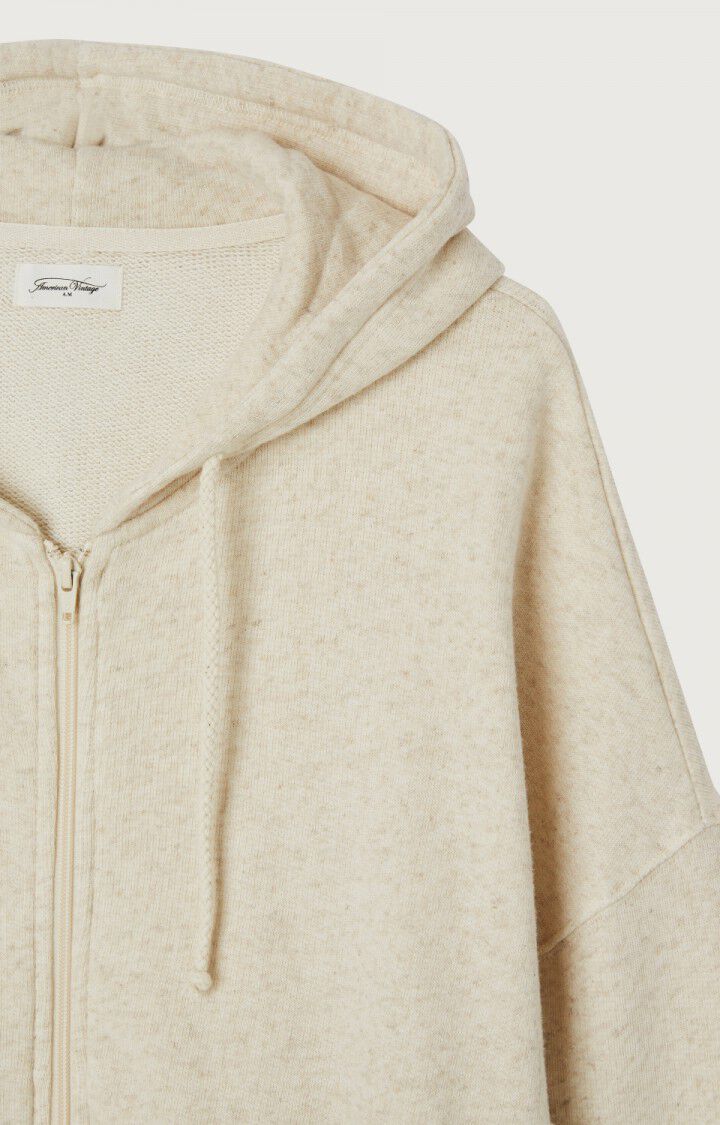 Itonay Zip-up Sweatshirt in Ecru